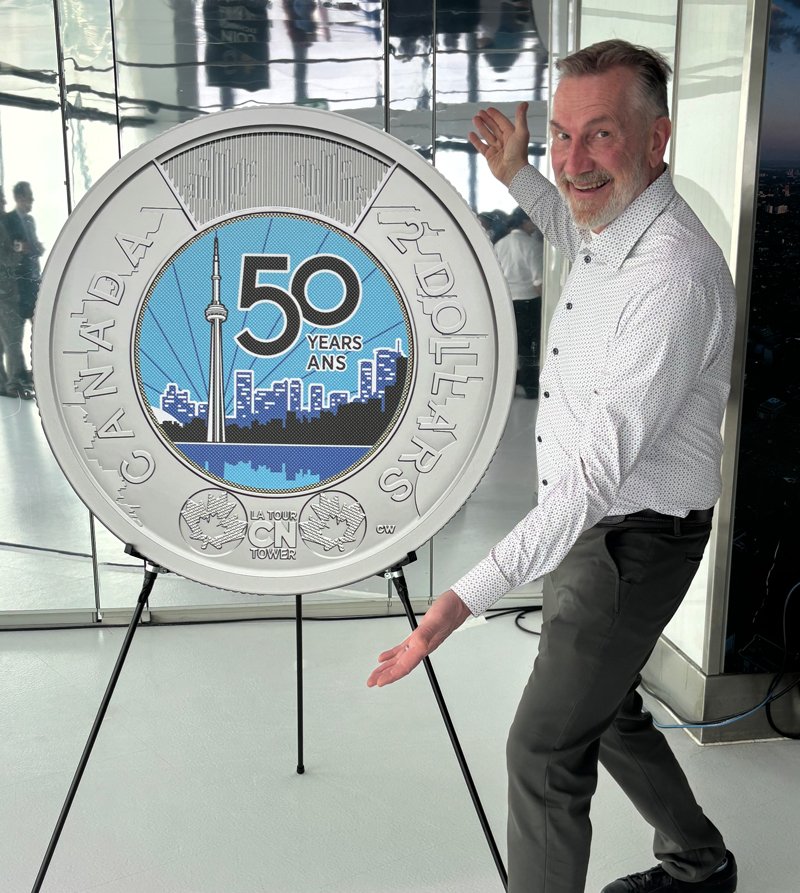 Carl Wiens CN Tower Royal Canadian Mint Commemorative circulation toonie launch