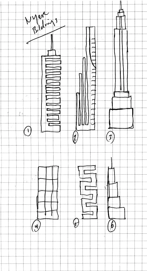 Drawings for the buildings