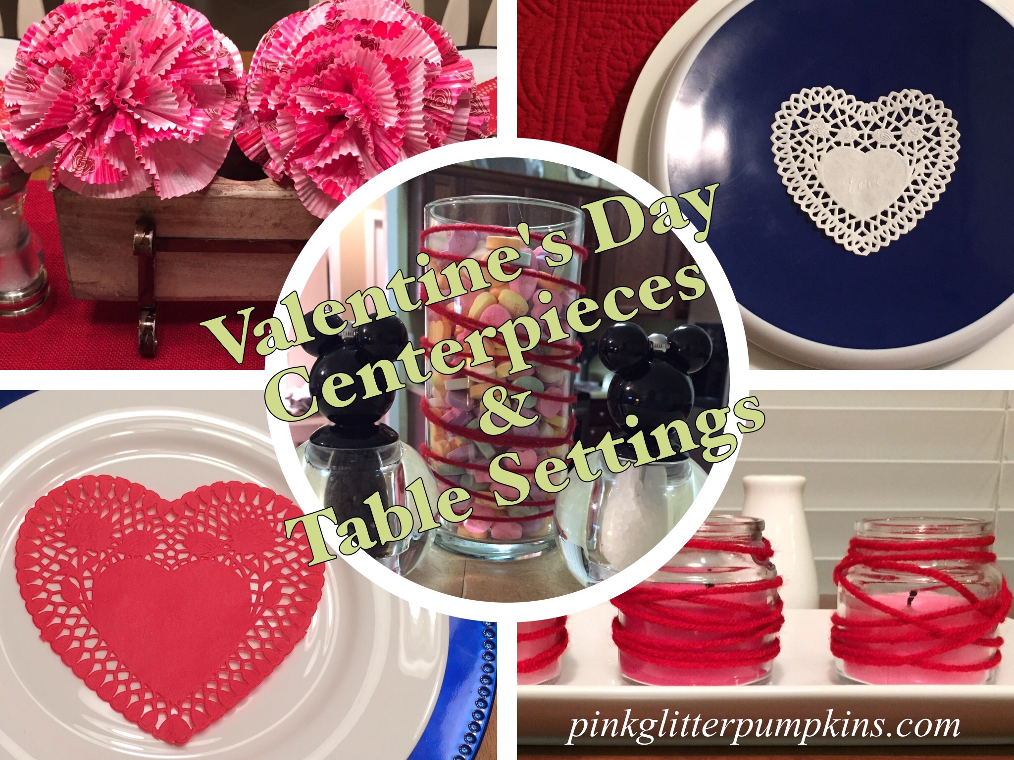 Valentine's Day Centerpieces and Table Settings