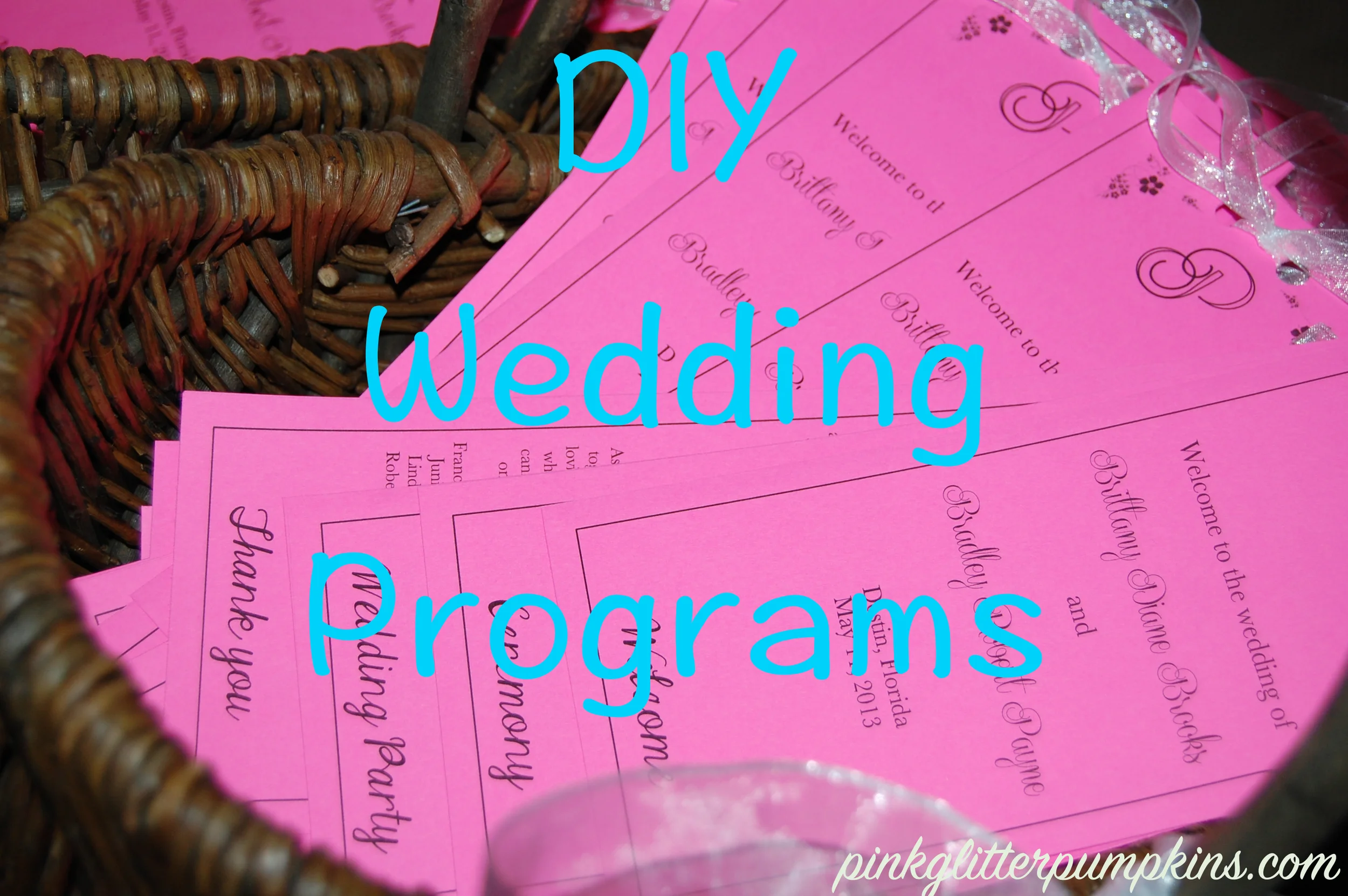 DIY Wedding Program