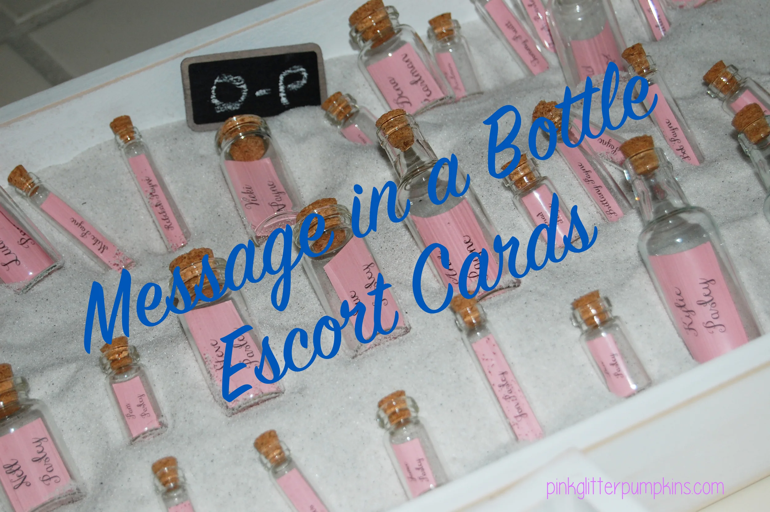 Message in a Bottle Escort Cards