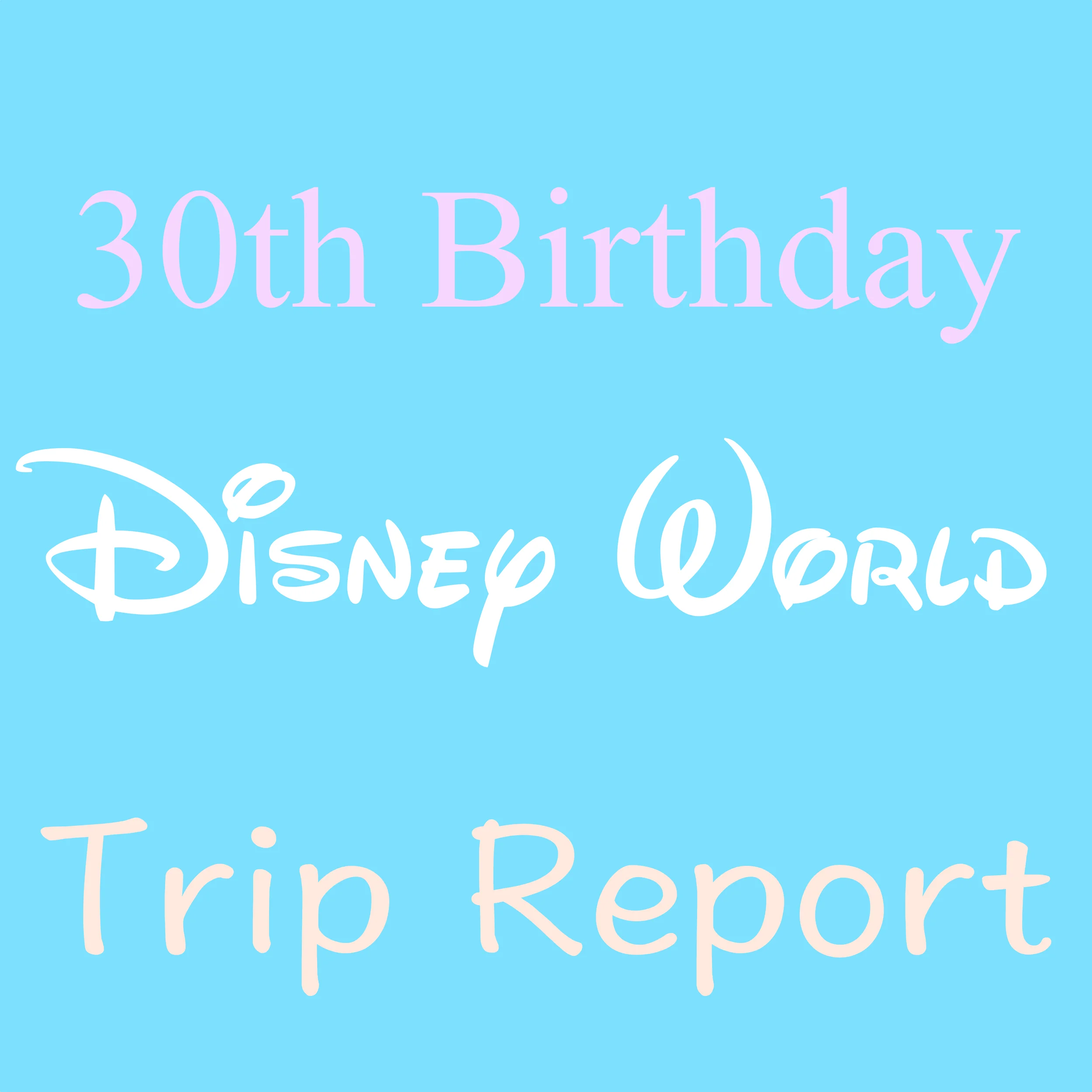 30th Birthday Disney World Trip Report