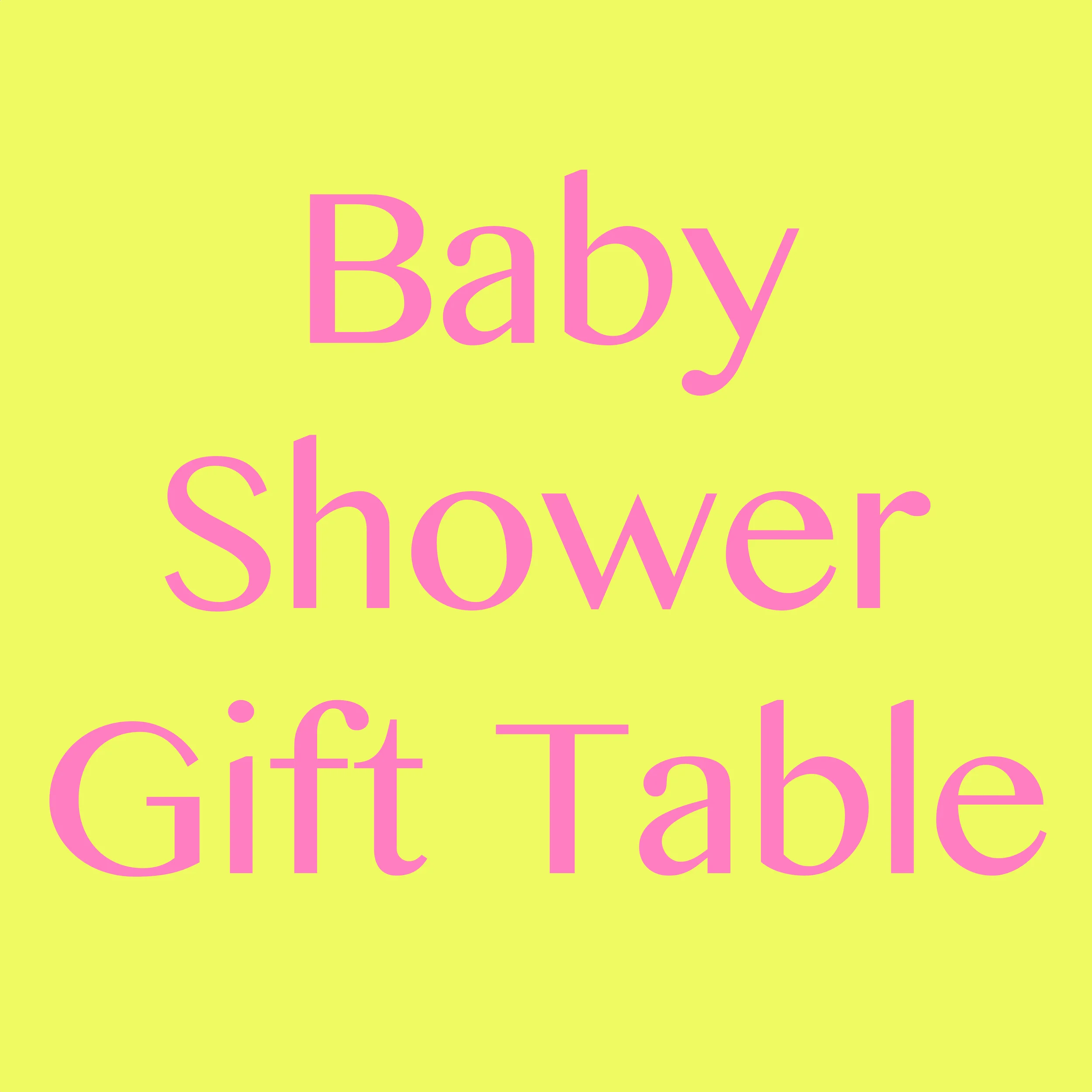 Baby Shower Gift Table