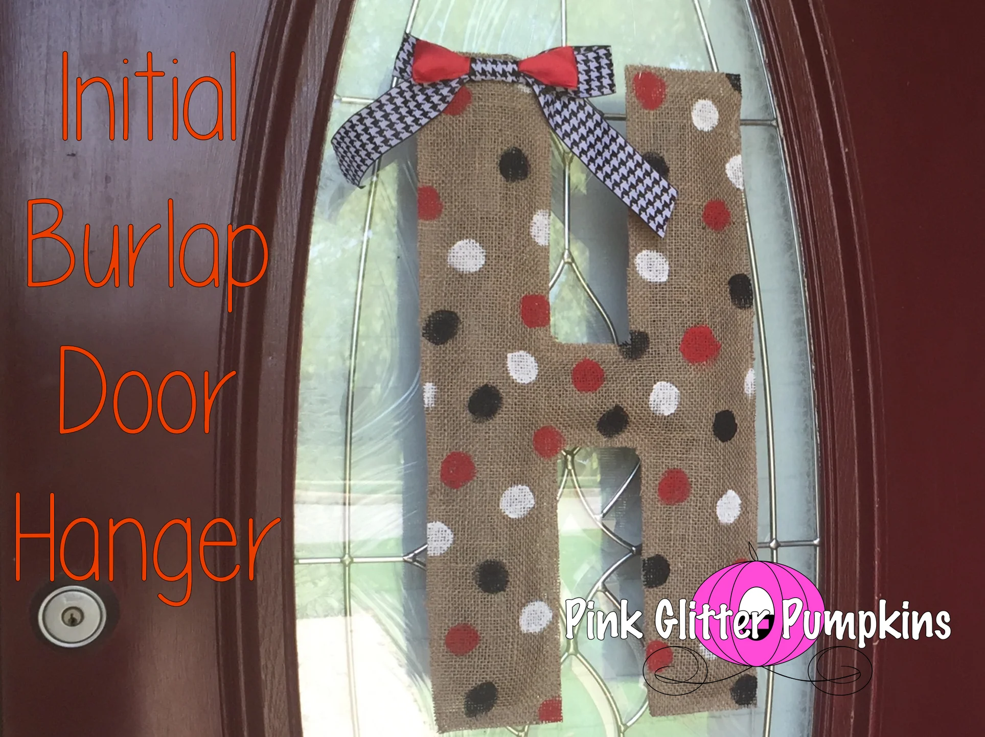 Initial Burlap Door Hanger