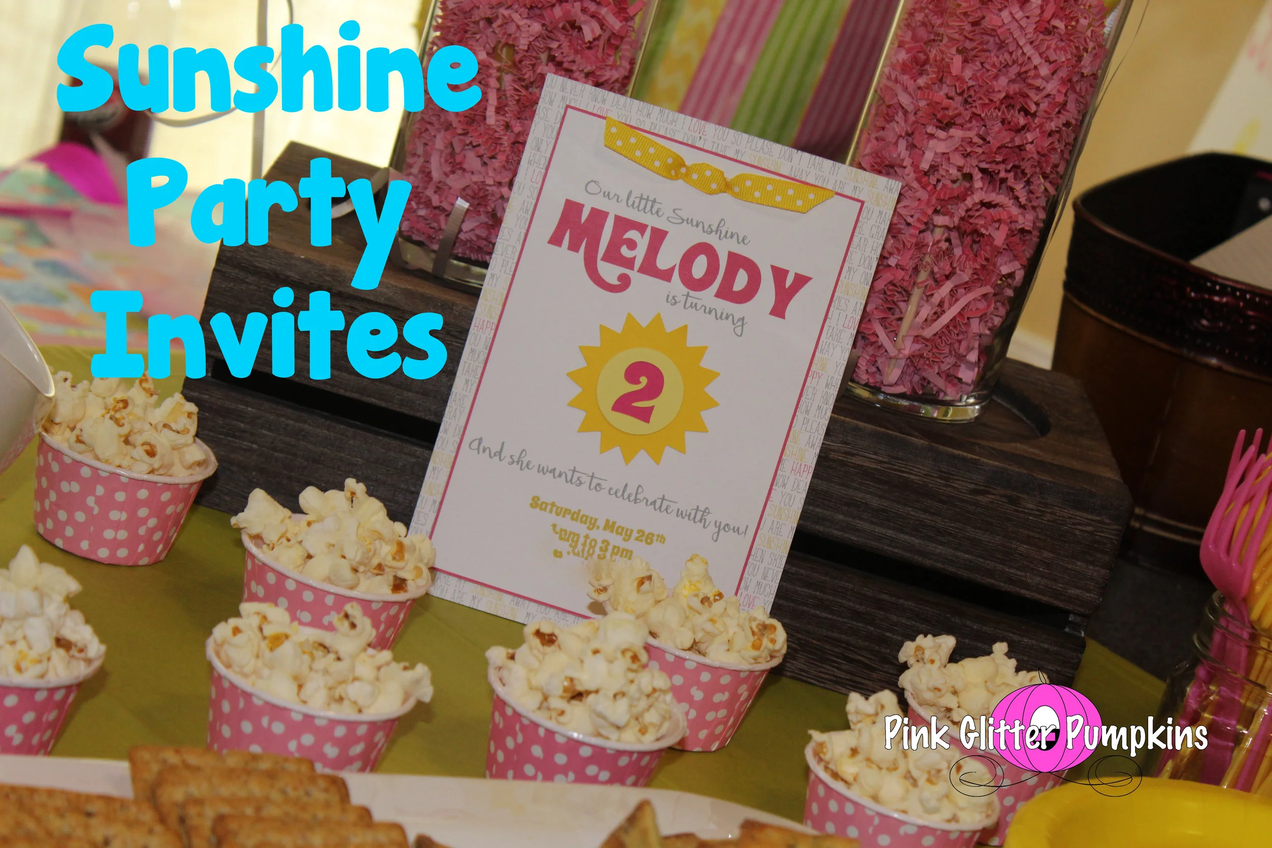 Sunshine Party Invites