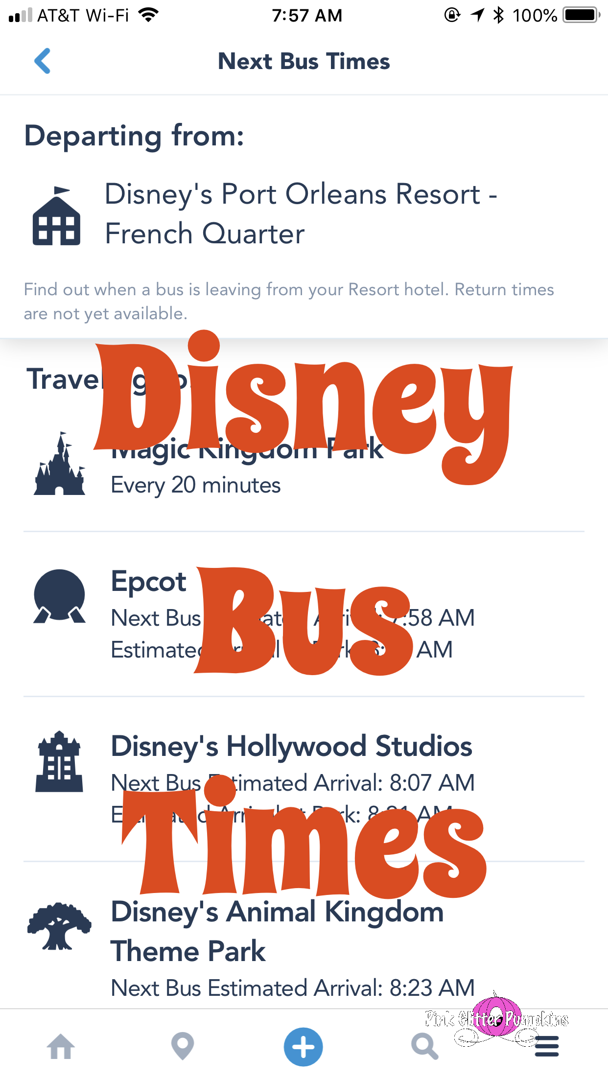 Disney Bus Times