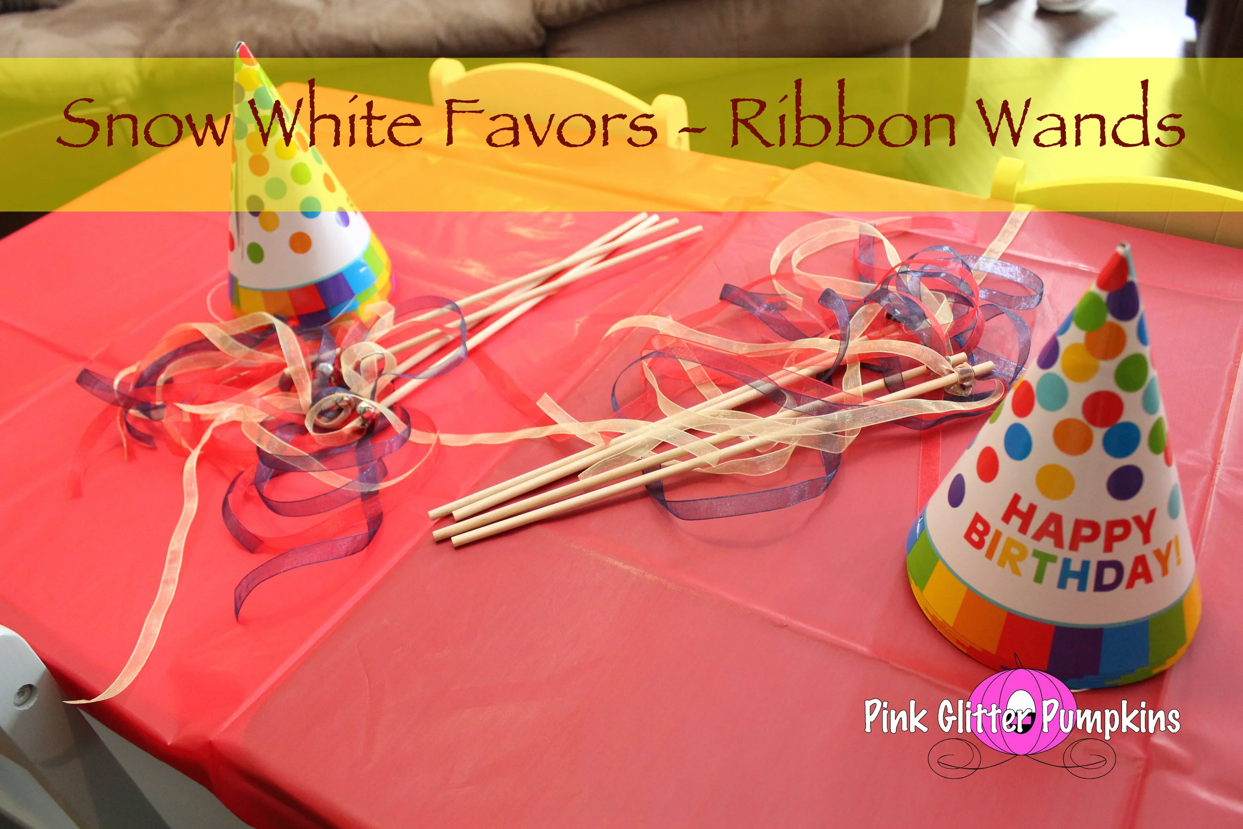 Snow White Favors ~ Ribbon Wands