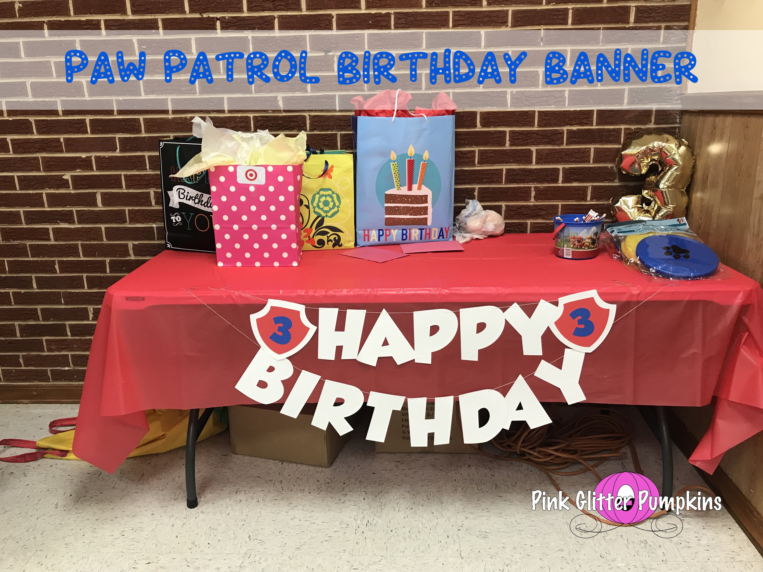 Paw Patrol Birthday Banner