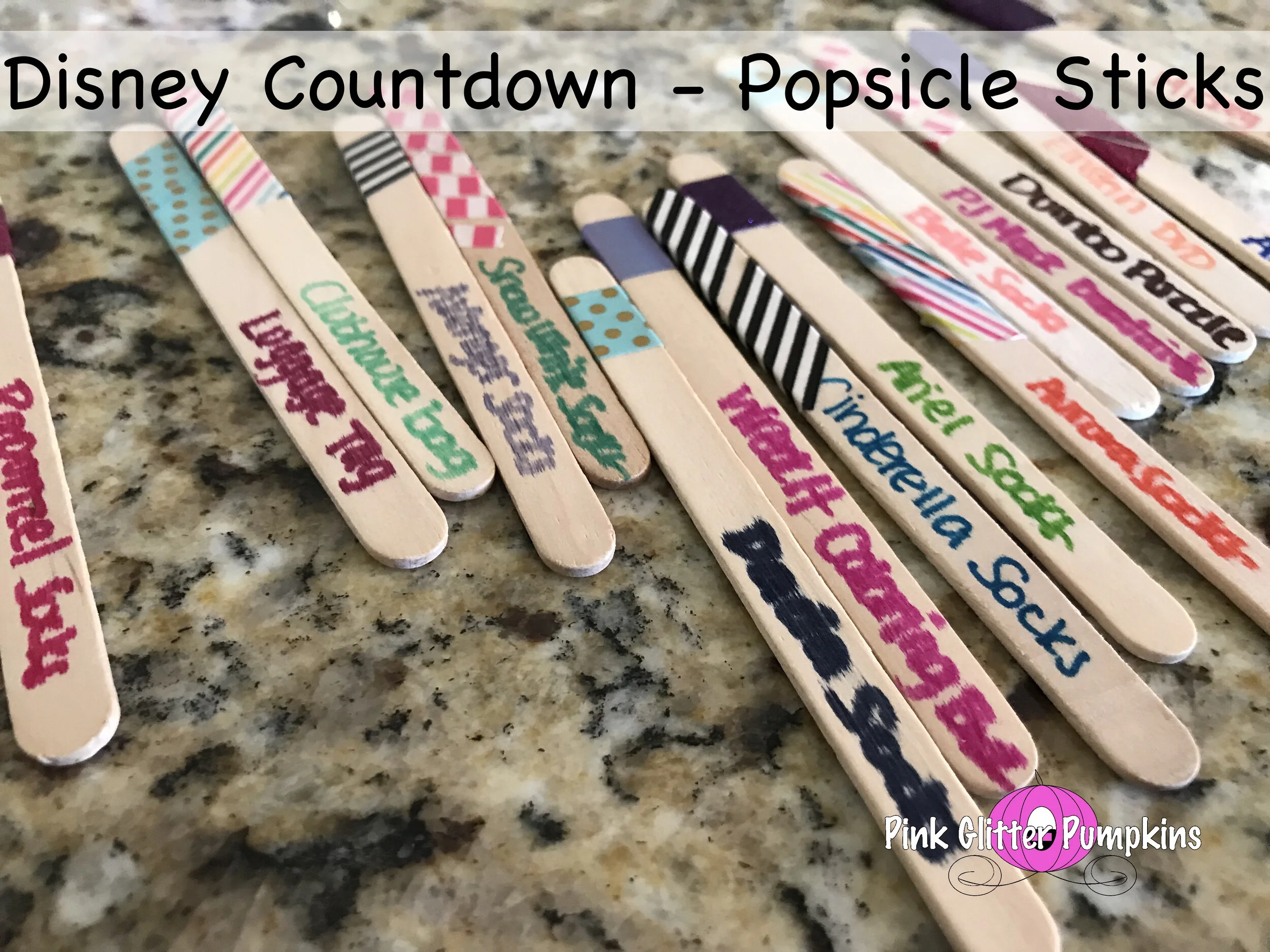 Disney Countdown - Popsicle Sticks
