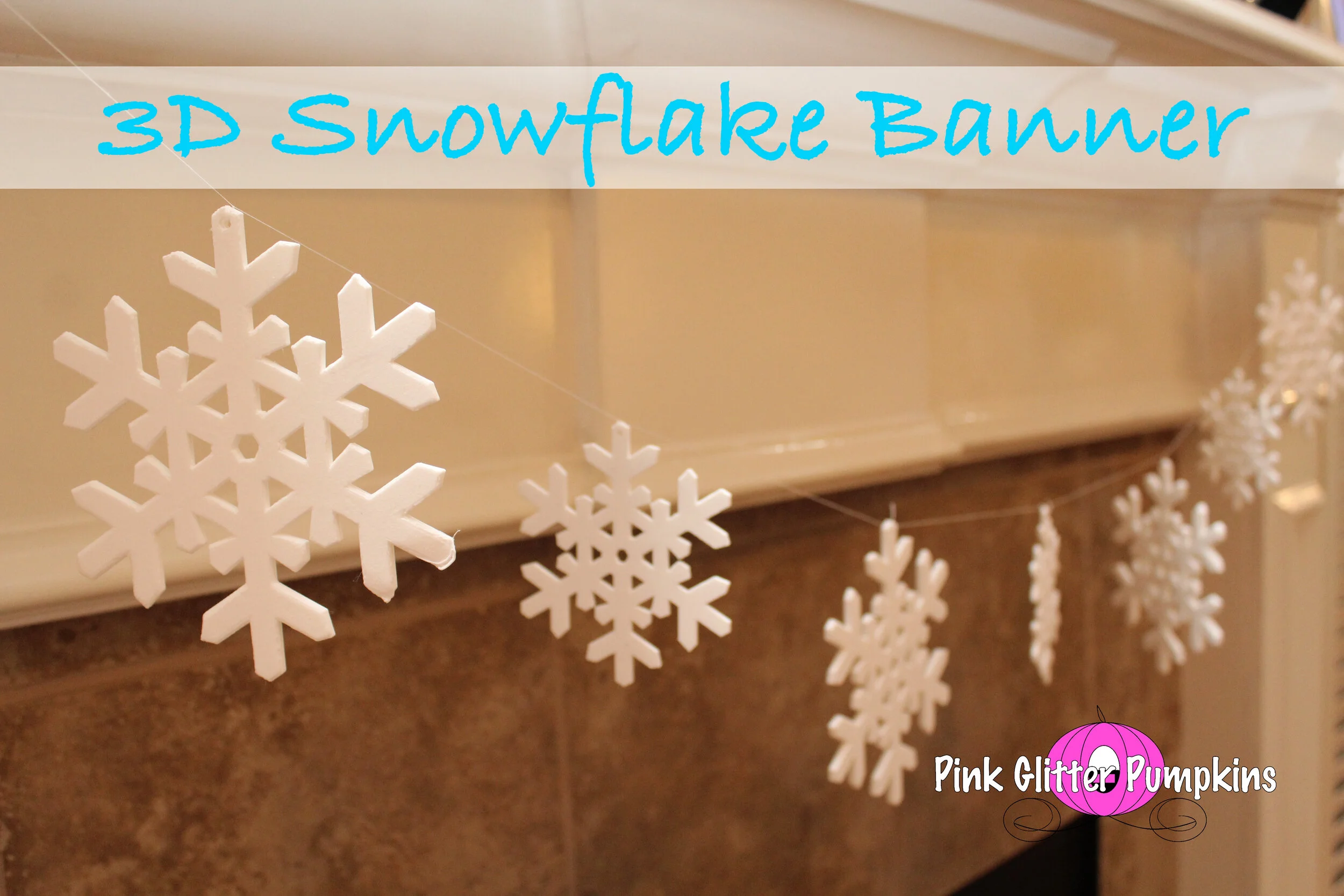 3D Snowflake Banner