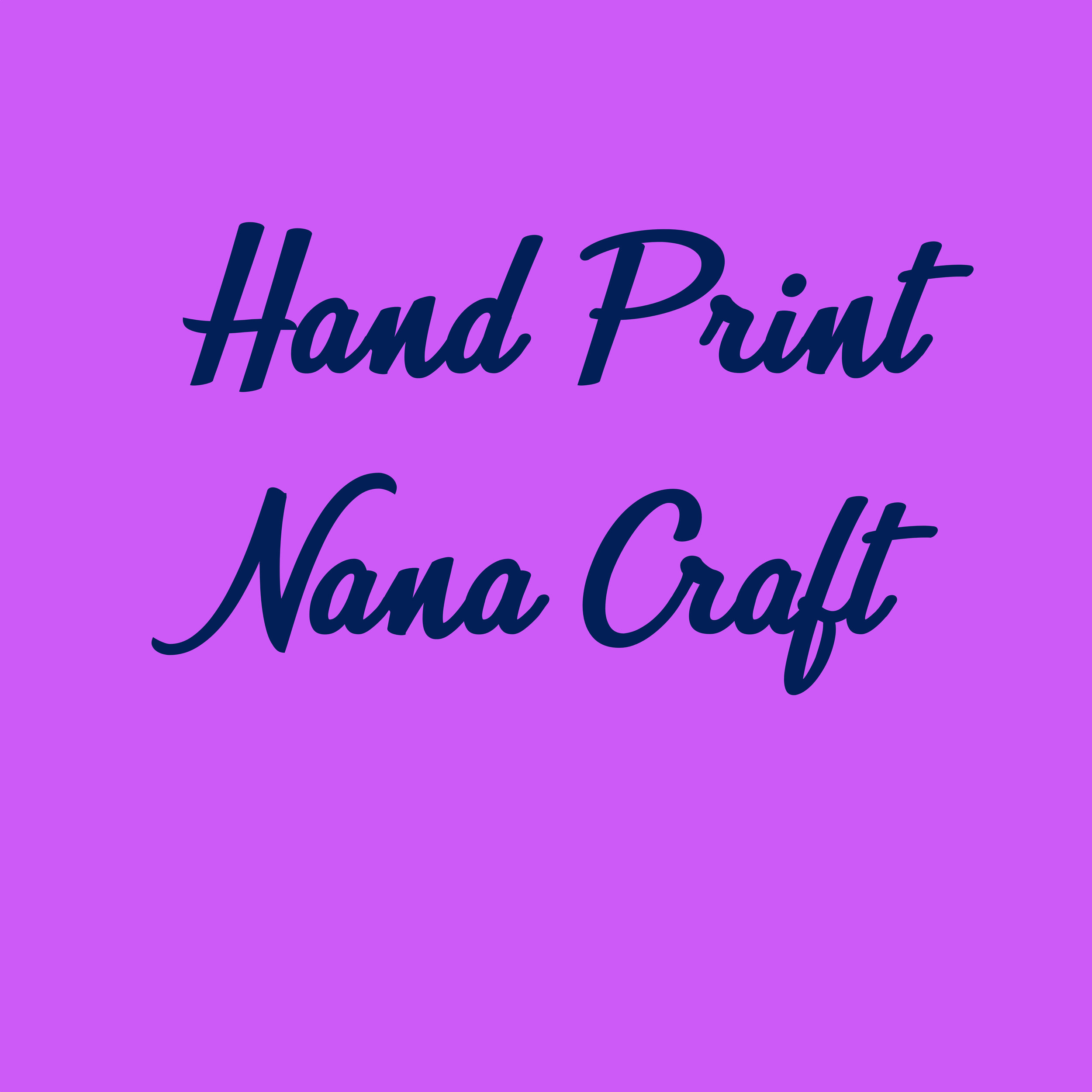 Hand Print Nana Craft