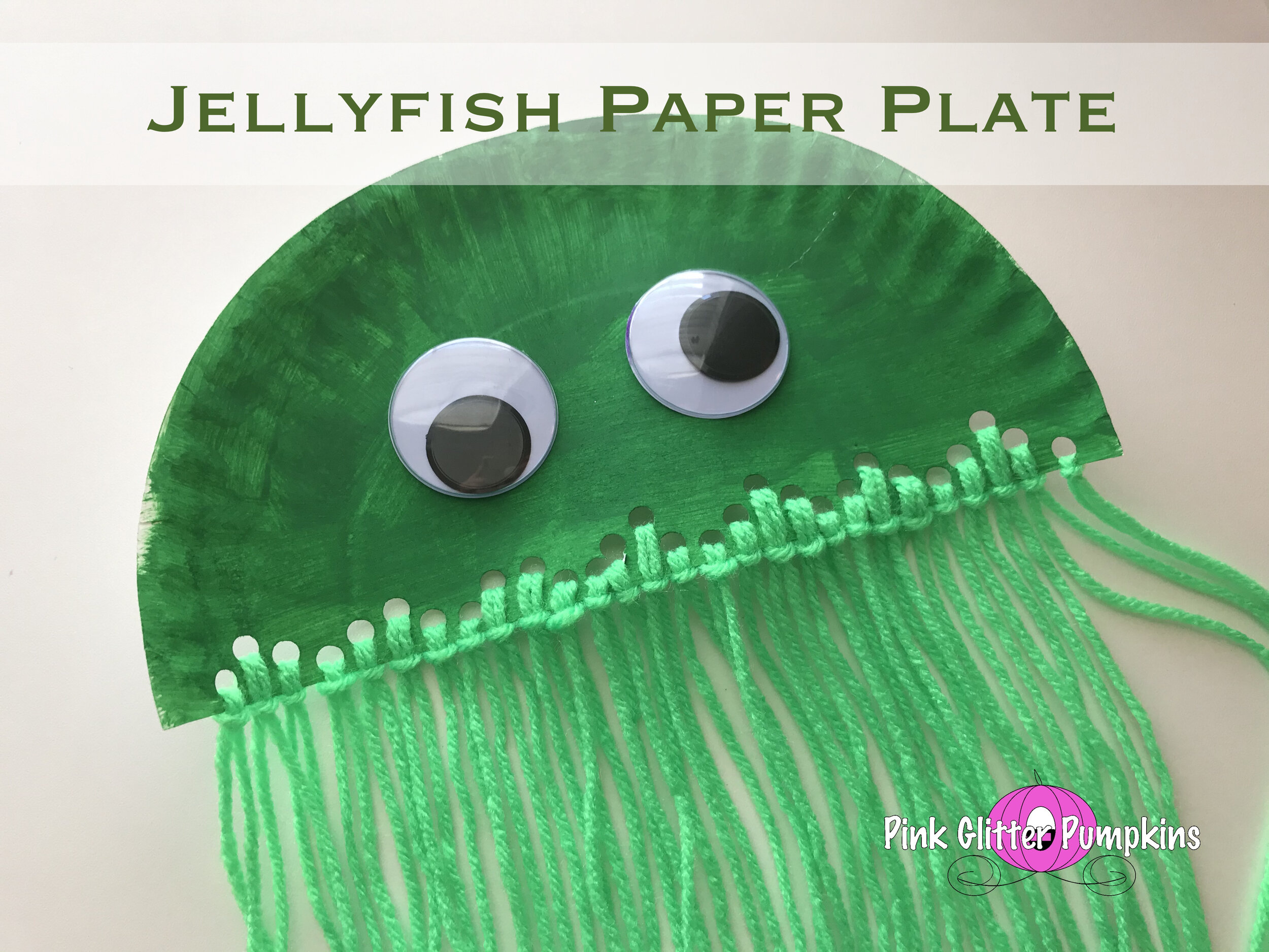 Jellyfish Paper Plate — Pink Glitter Pumpkins