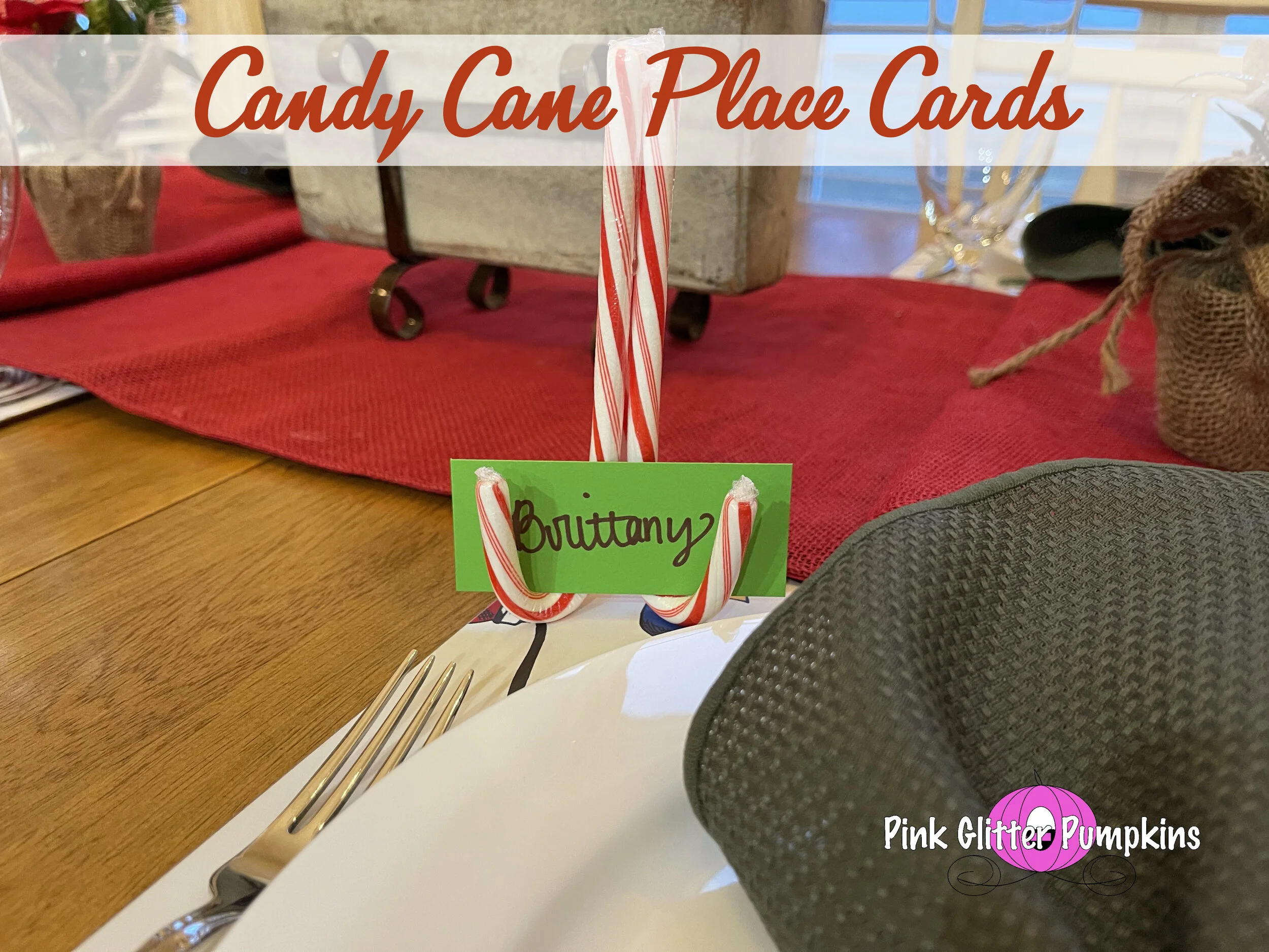 Candy Cane Place Cards