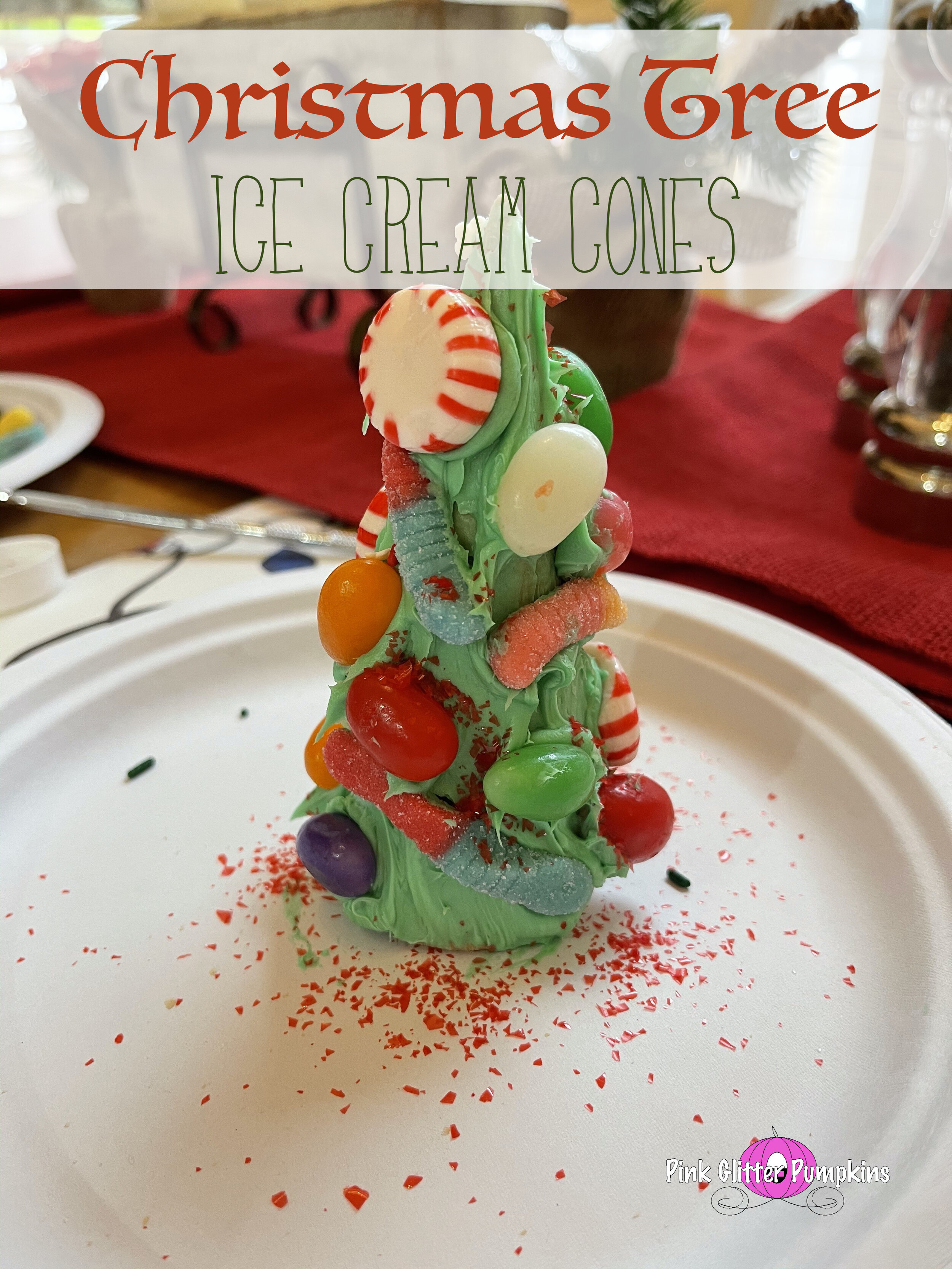 Christmas Tree Ice Cream Cones