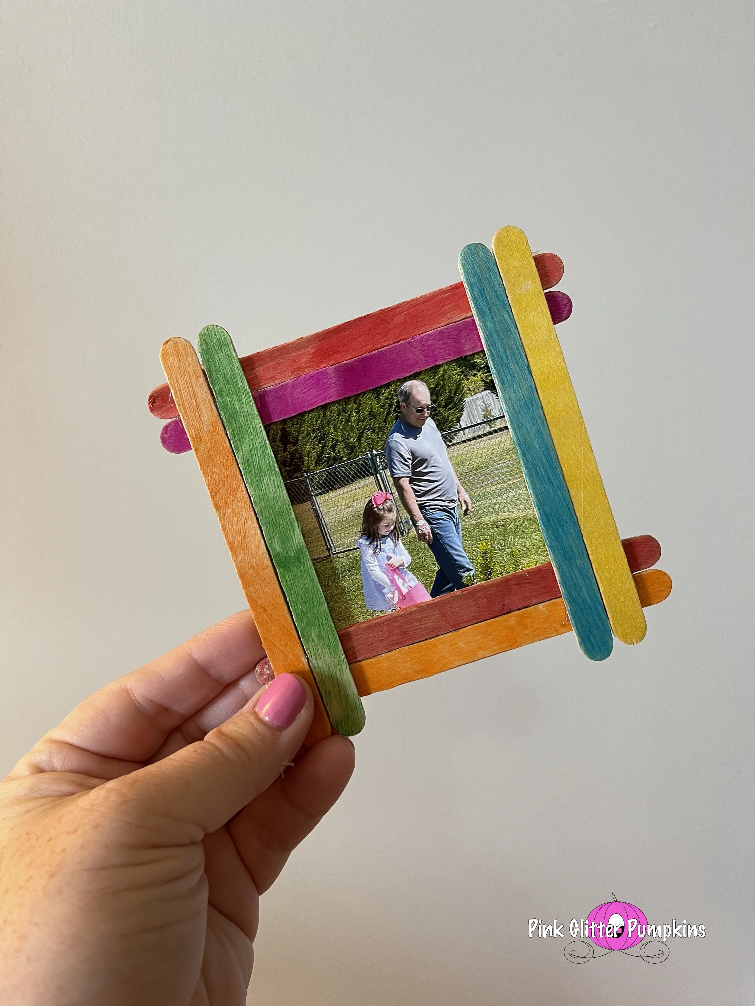 Picture Frame Made From Popsicle Sticks At Jasmine Thornber Blog