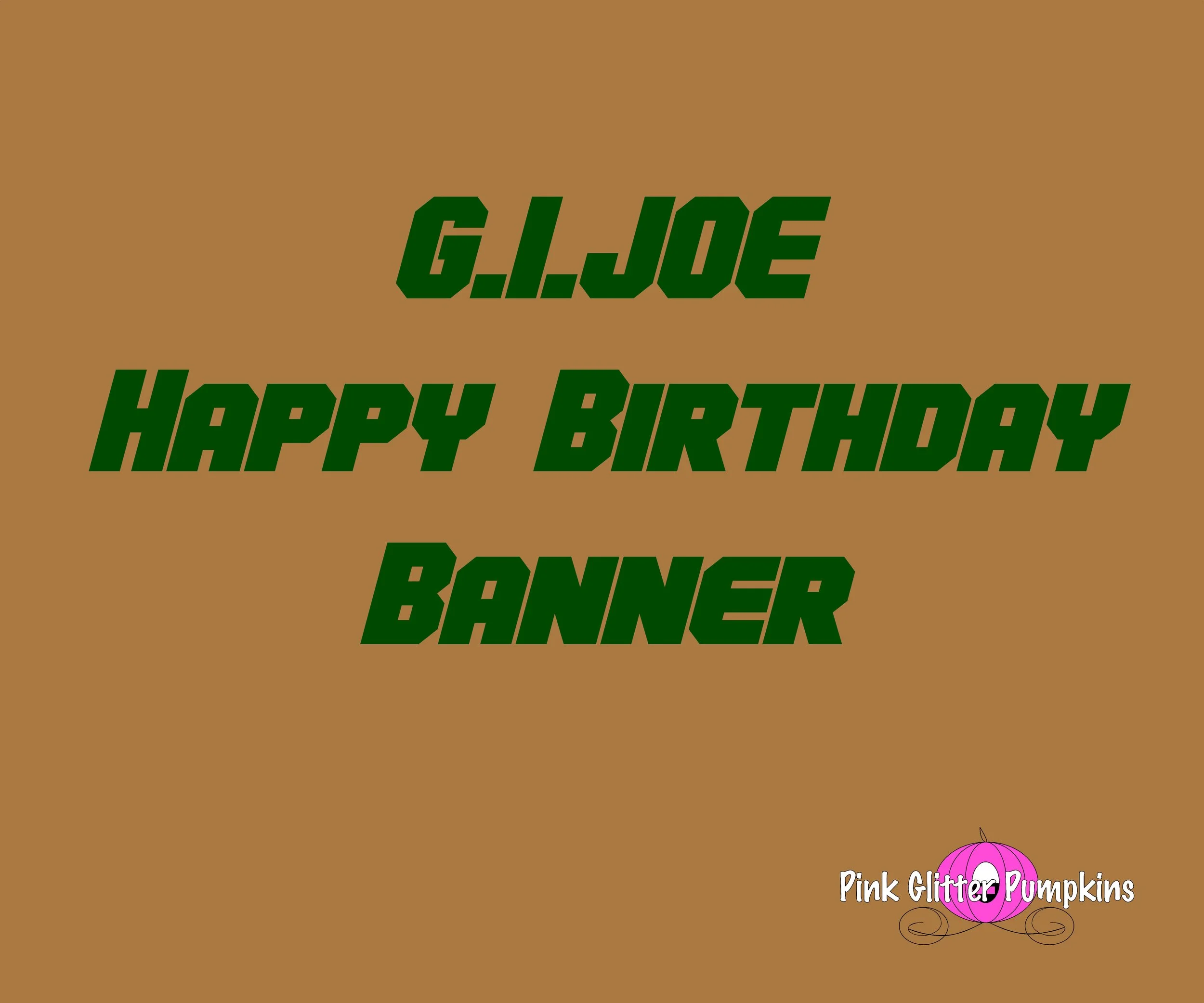 G.I.JOE Happy Birthday Banner