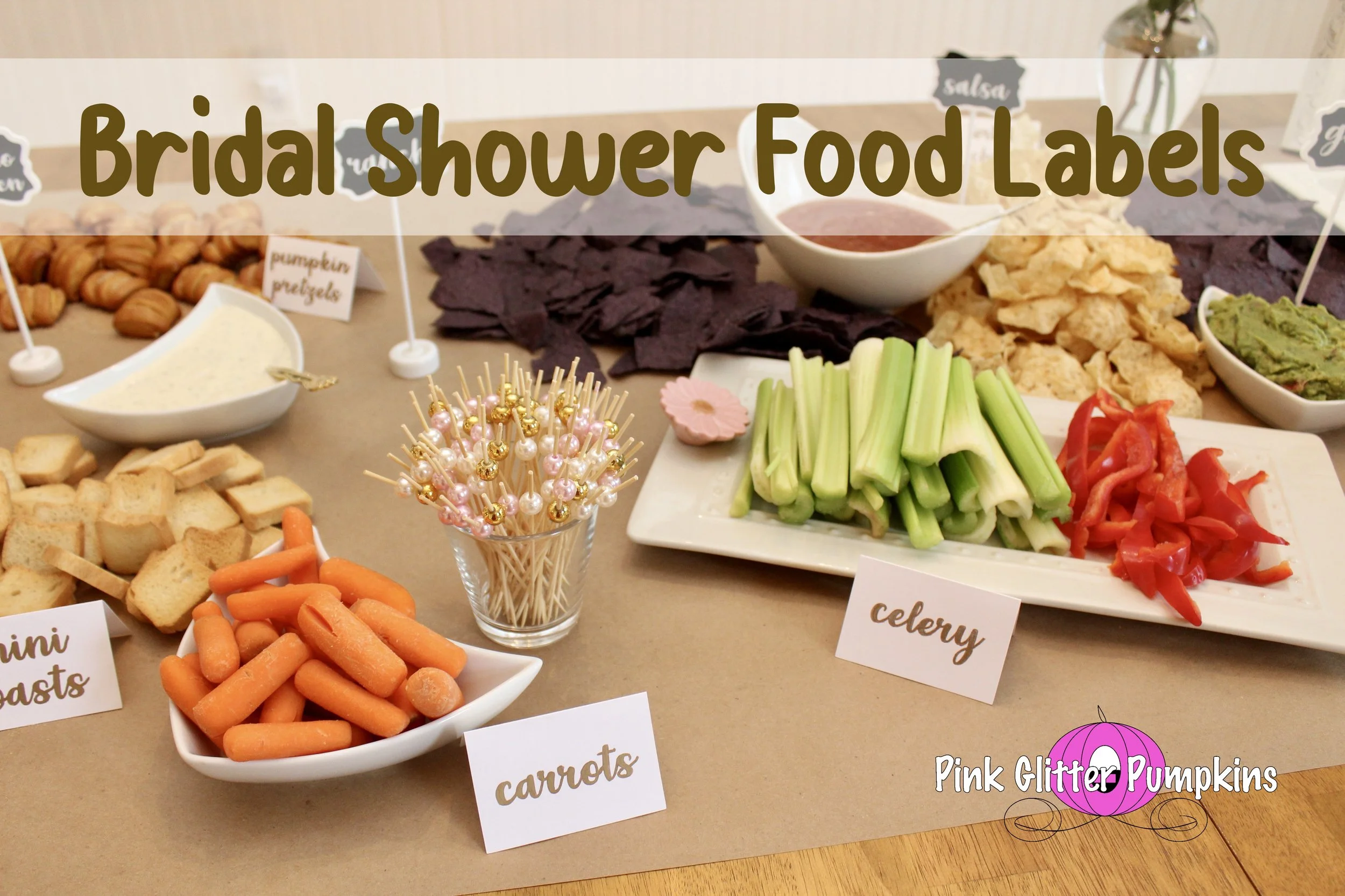 Bridal Shower Food Labels
