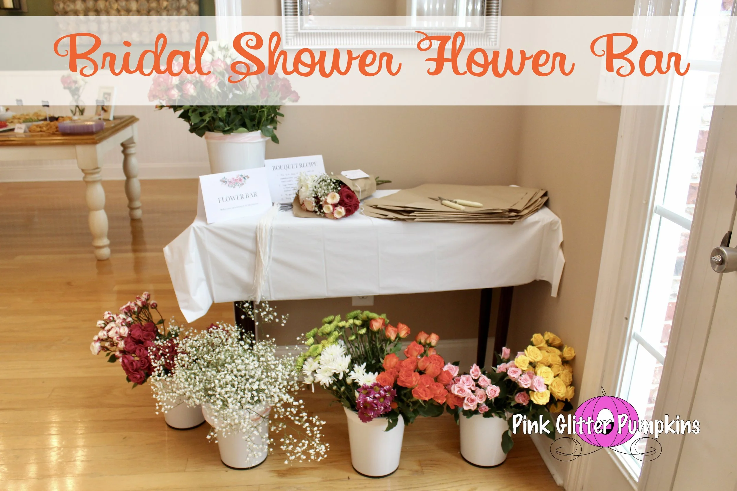 Bridal Shower Flower Bar