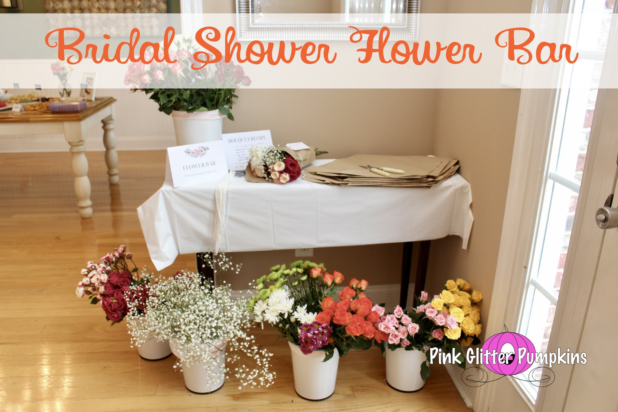 Bridal Shower Flower Bar Pink
