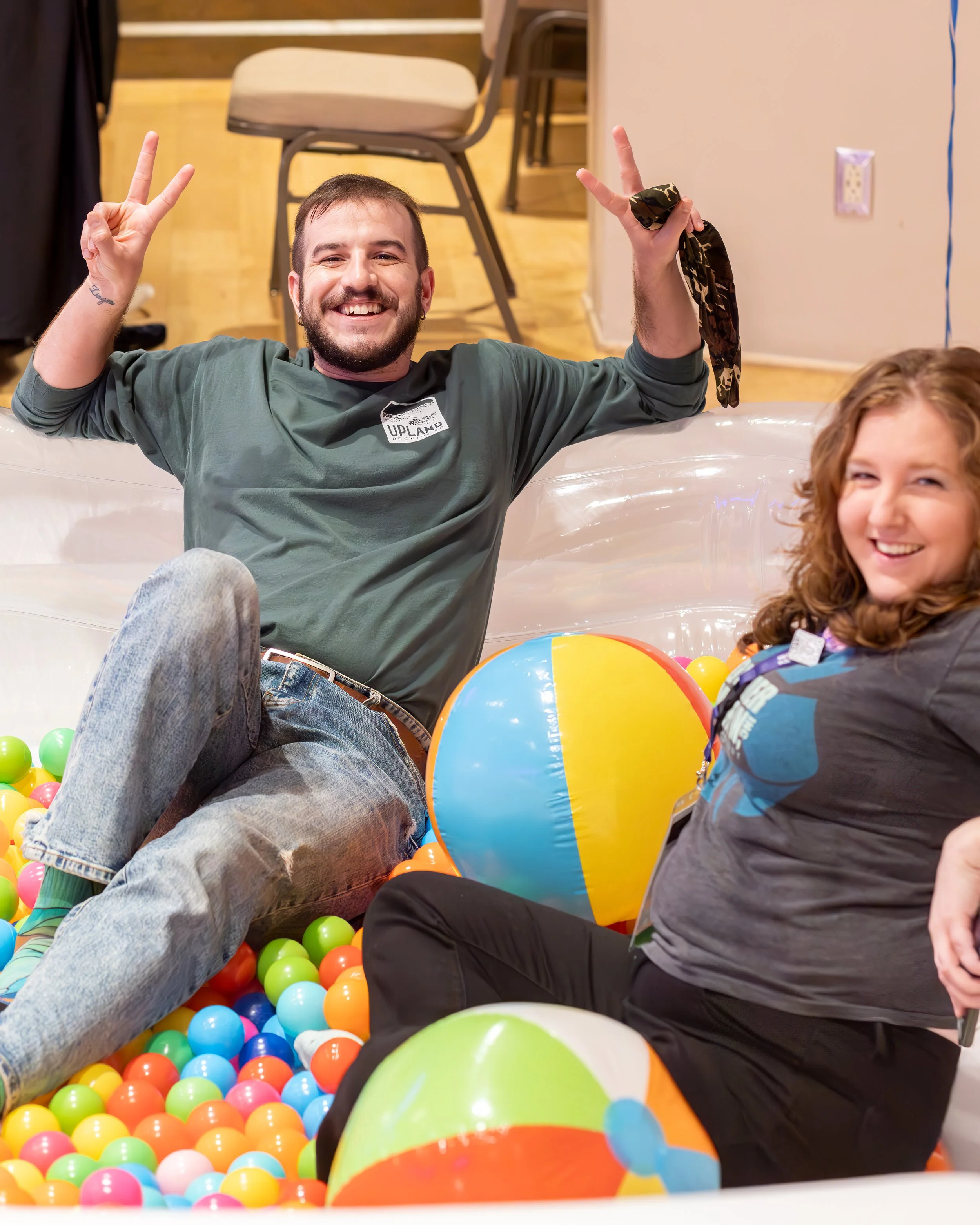 People in ball pit