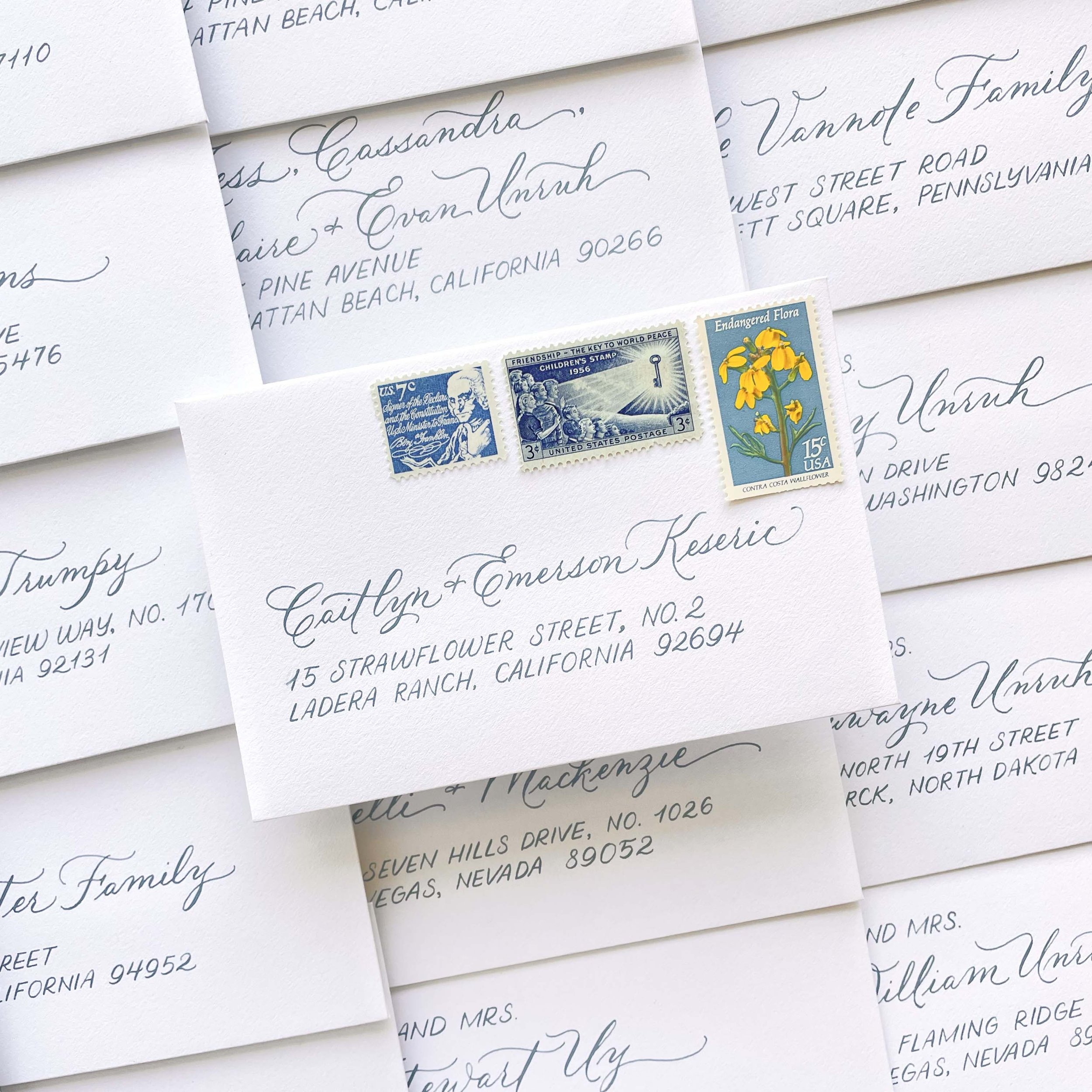 Los Angeles Calligrapher - Wedding &amp; Events Calligraphy Envelopes