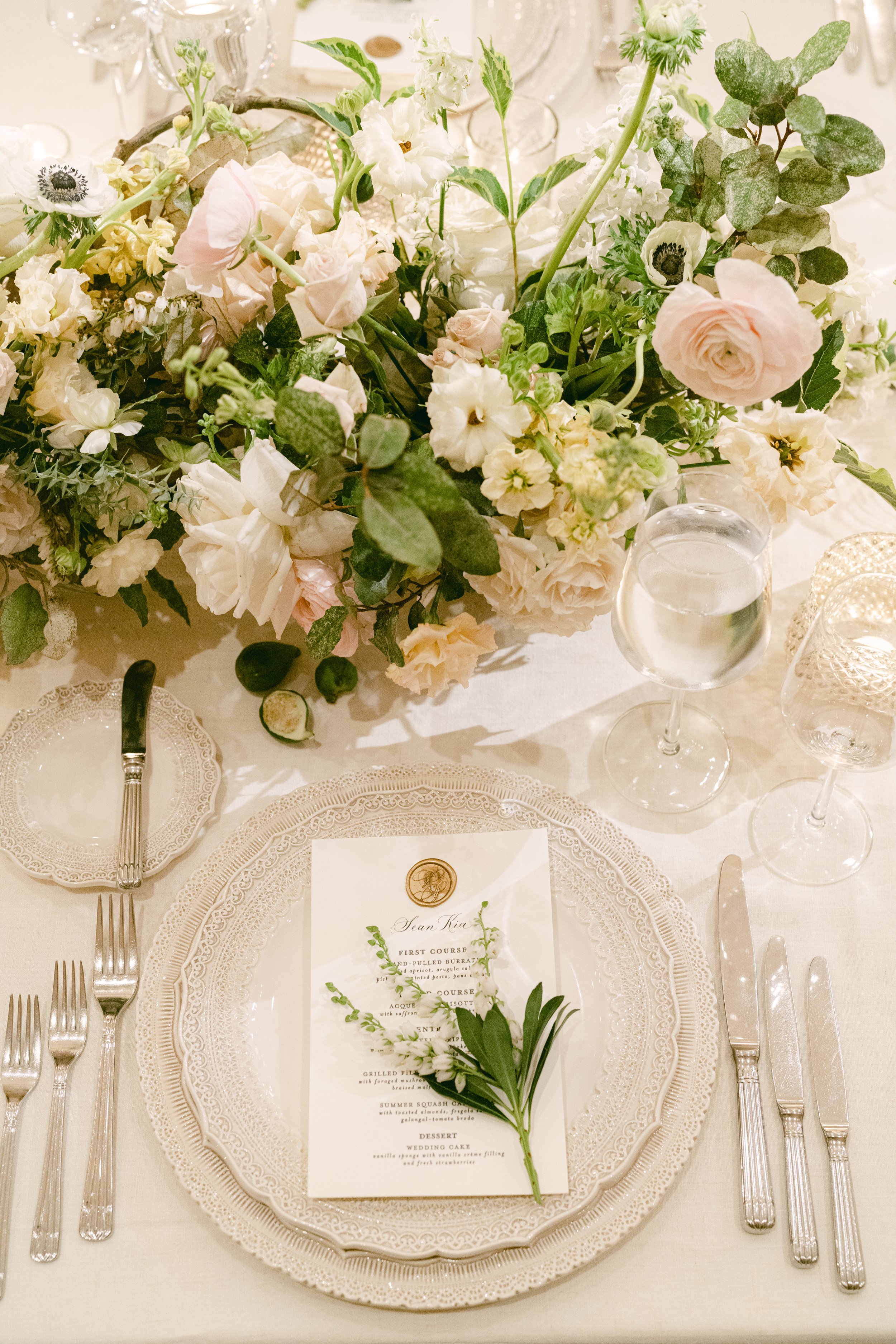 Los Angeles hand written calligraphy place cards