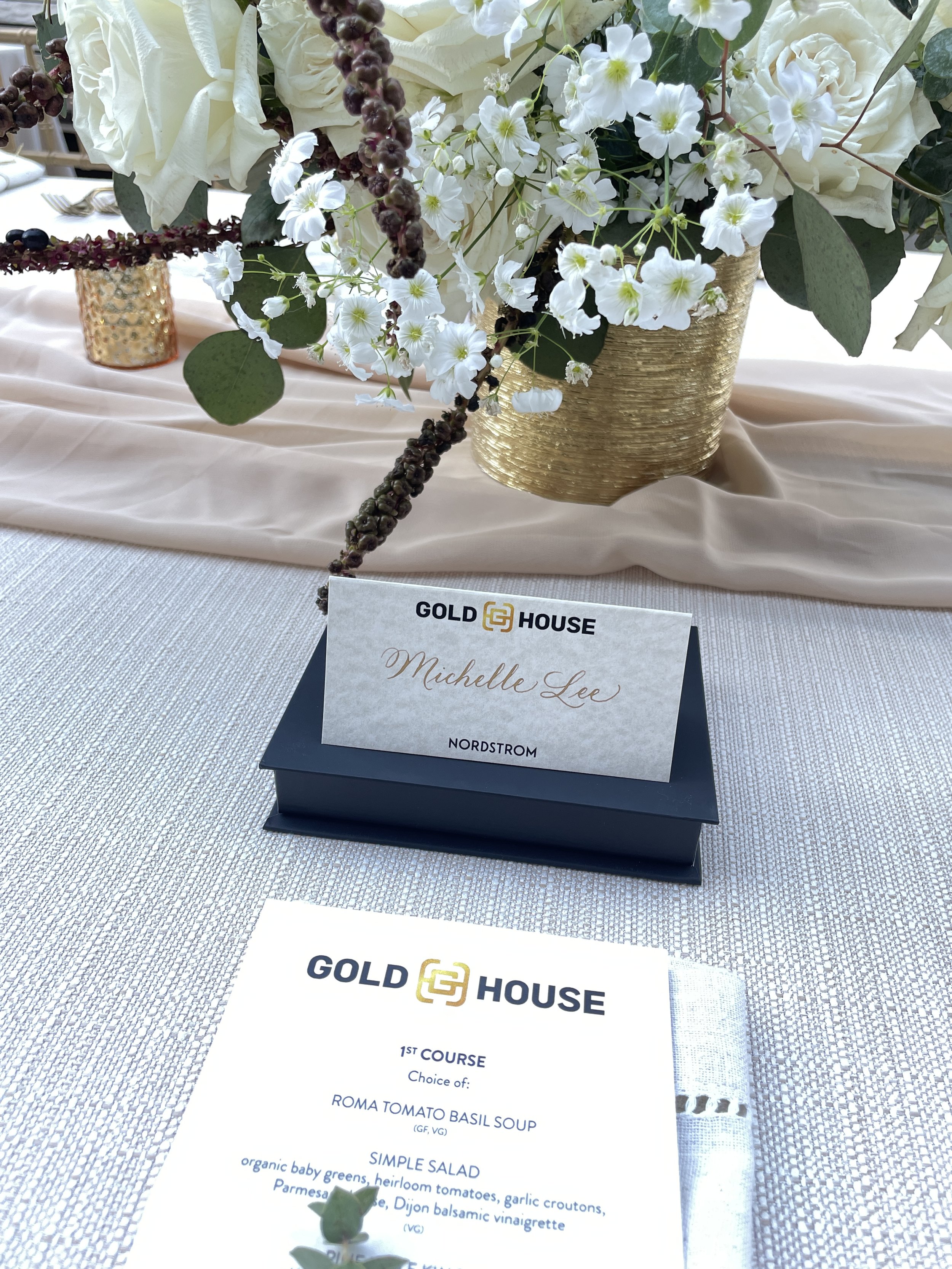 Los Angeles hand written calligraphy place cards