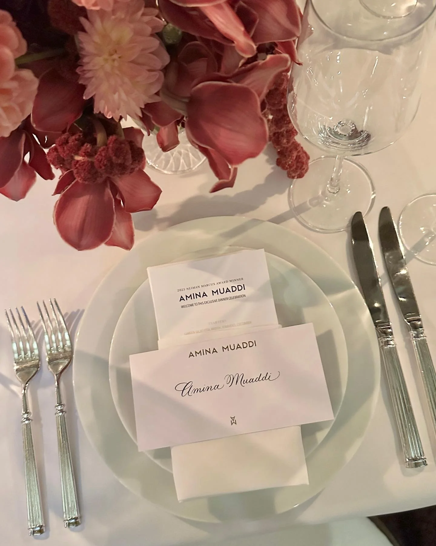 Los Angeles hand written calligraphy place cards