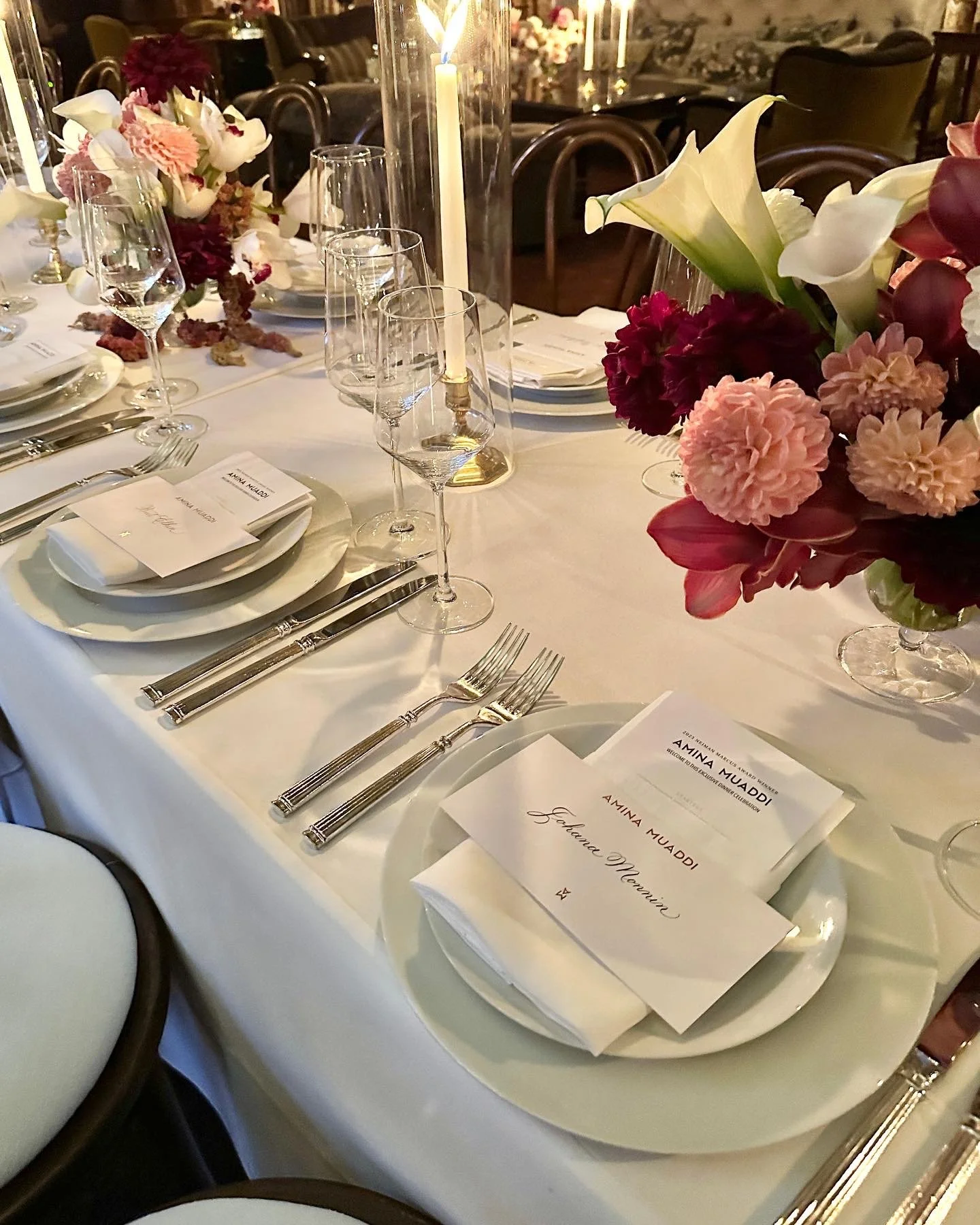 Los Angeles hand written calligraphy place cards