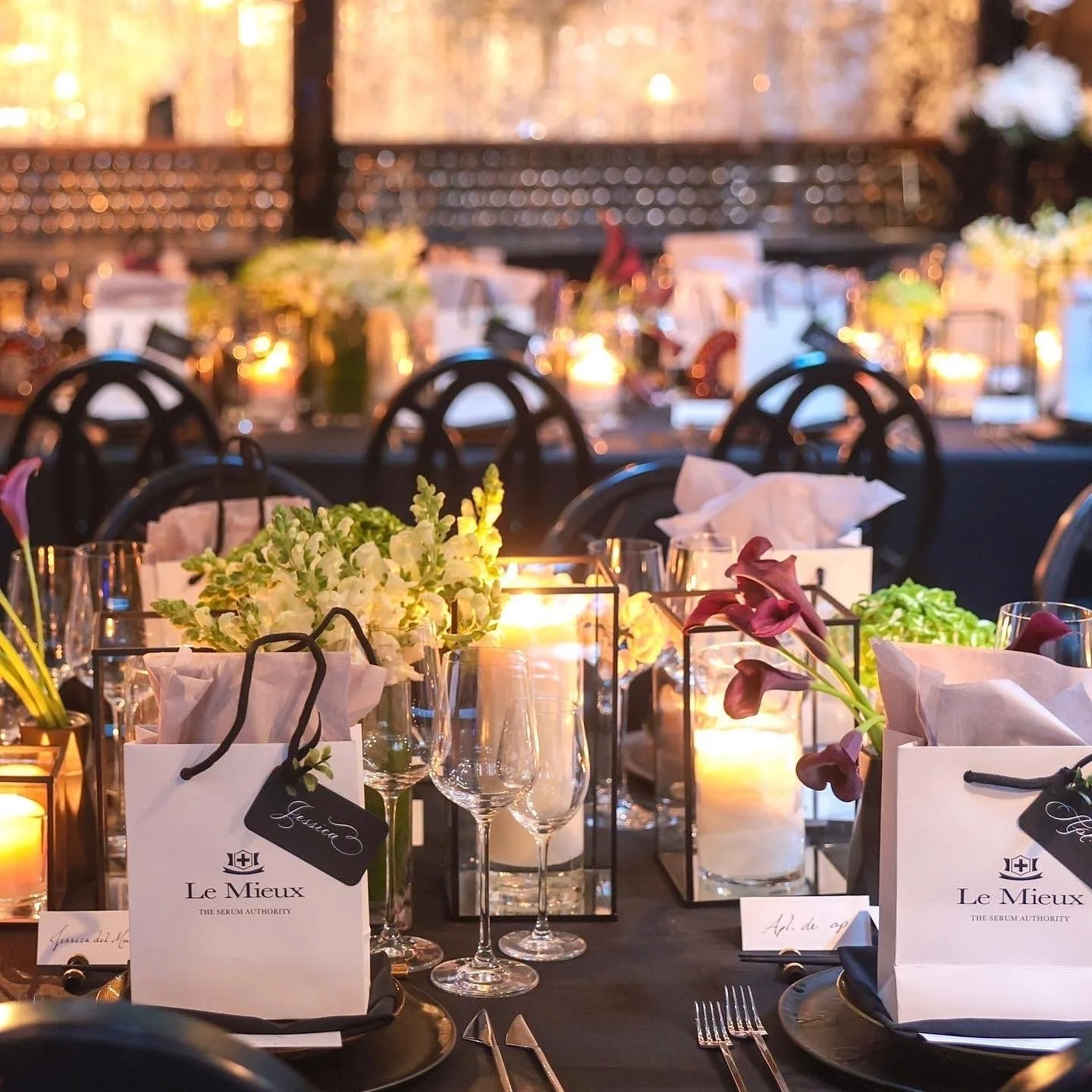 Los Angeles hand written calligraphy place cards