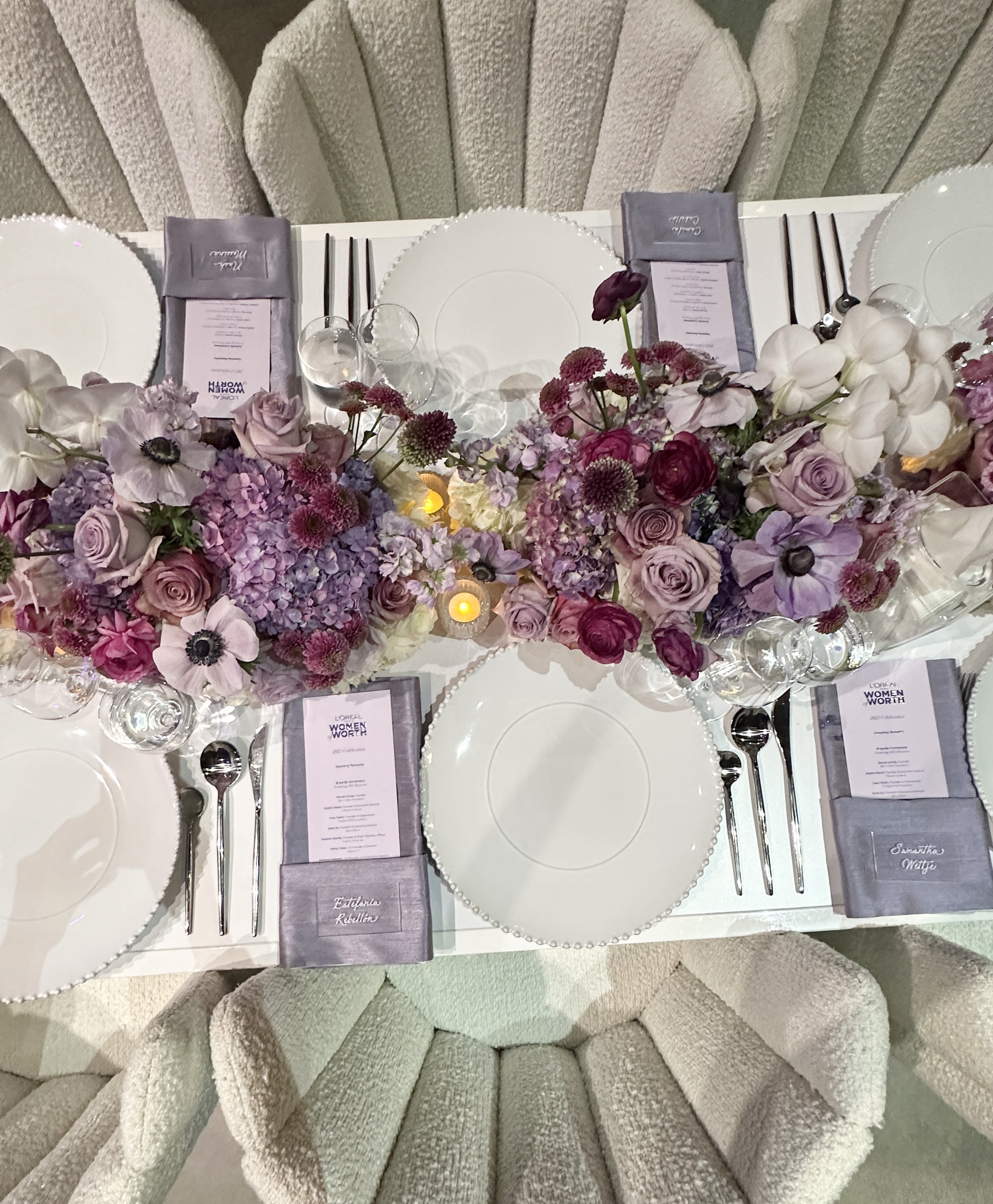 Los Angeles hand written calligraphy place cards