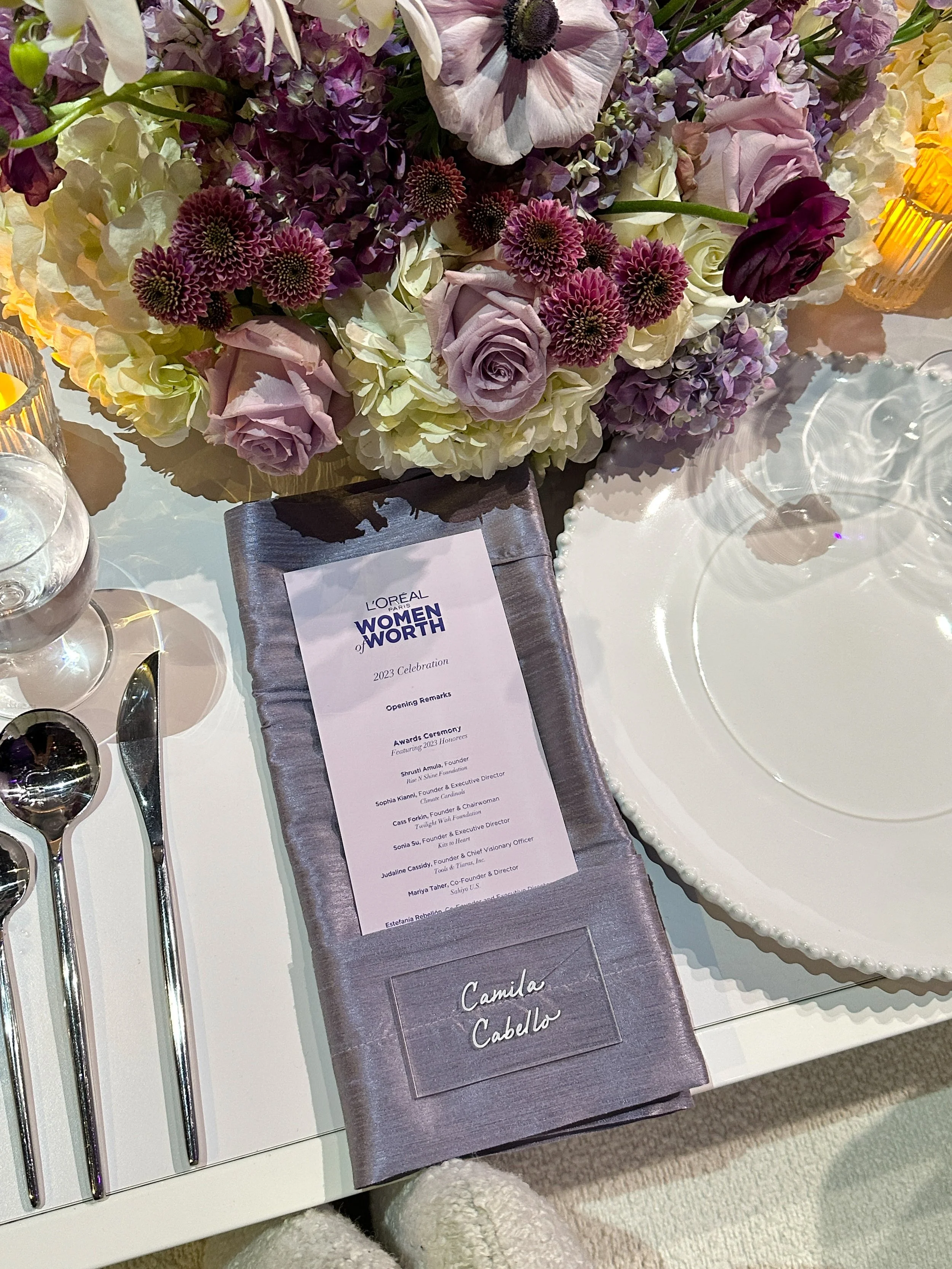 Los Angeles hand written calligraphy place cards