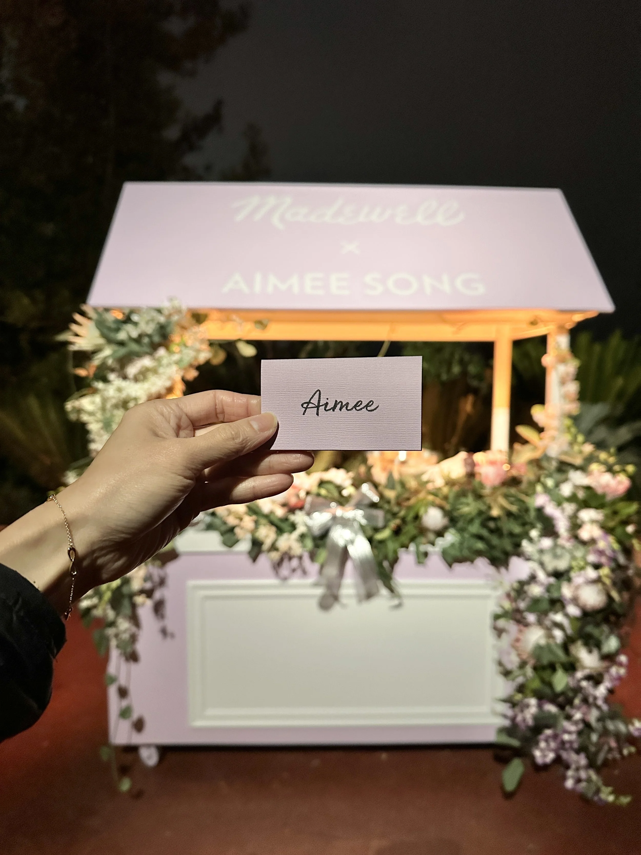 Los Angeles hand written calligraphy place cards