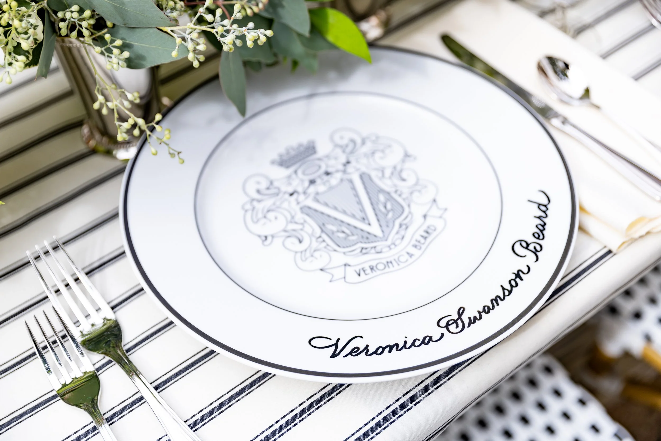 Los Angeles hand written calligraphy place cards