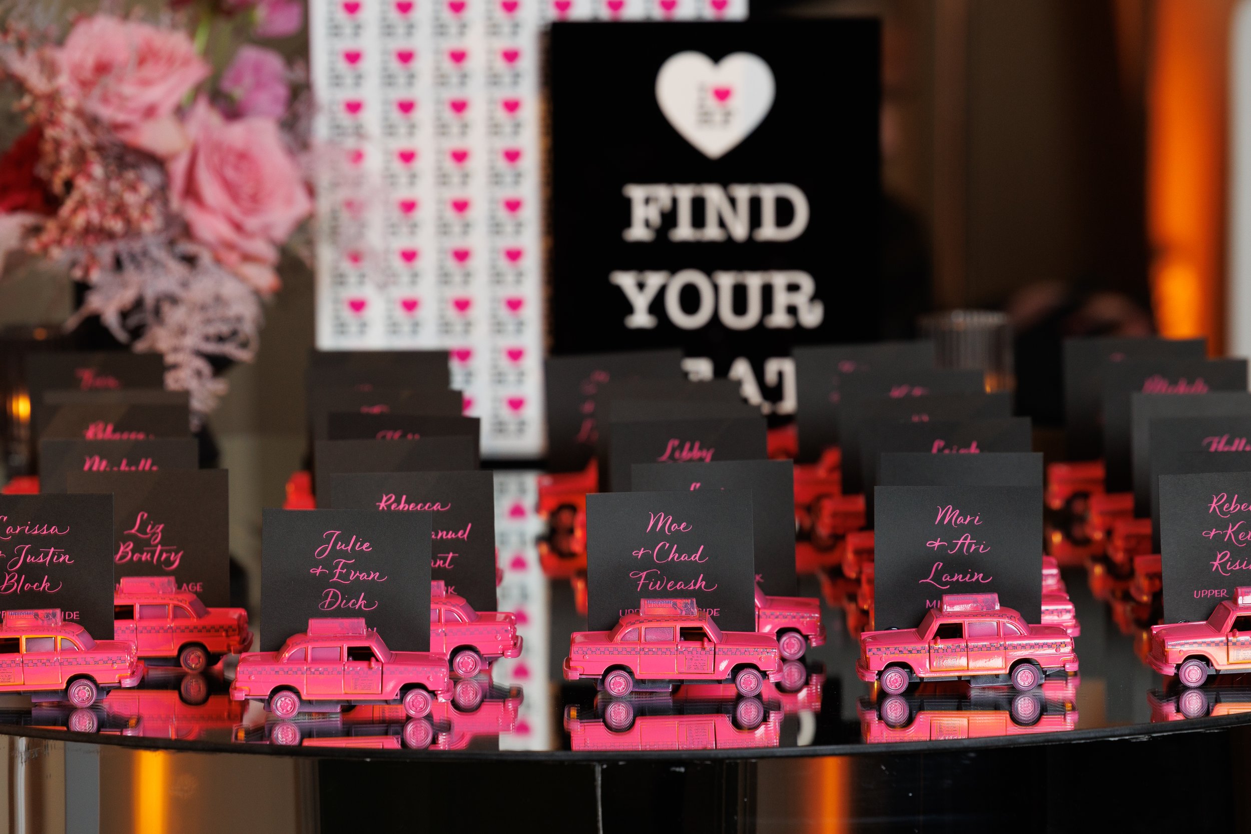 Los Angeles hand written calligraphy place cards