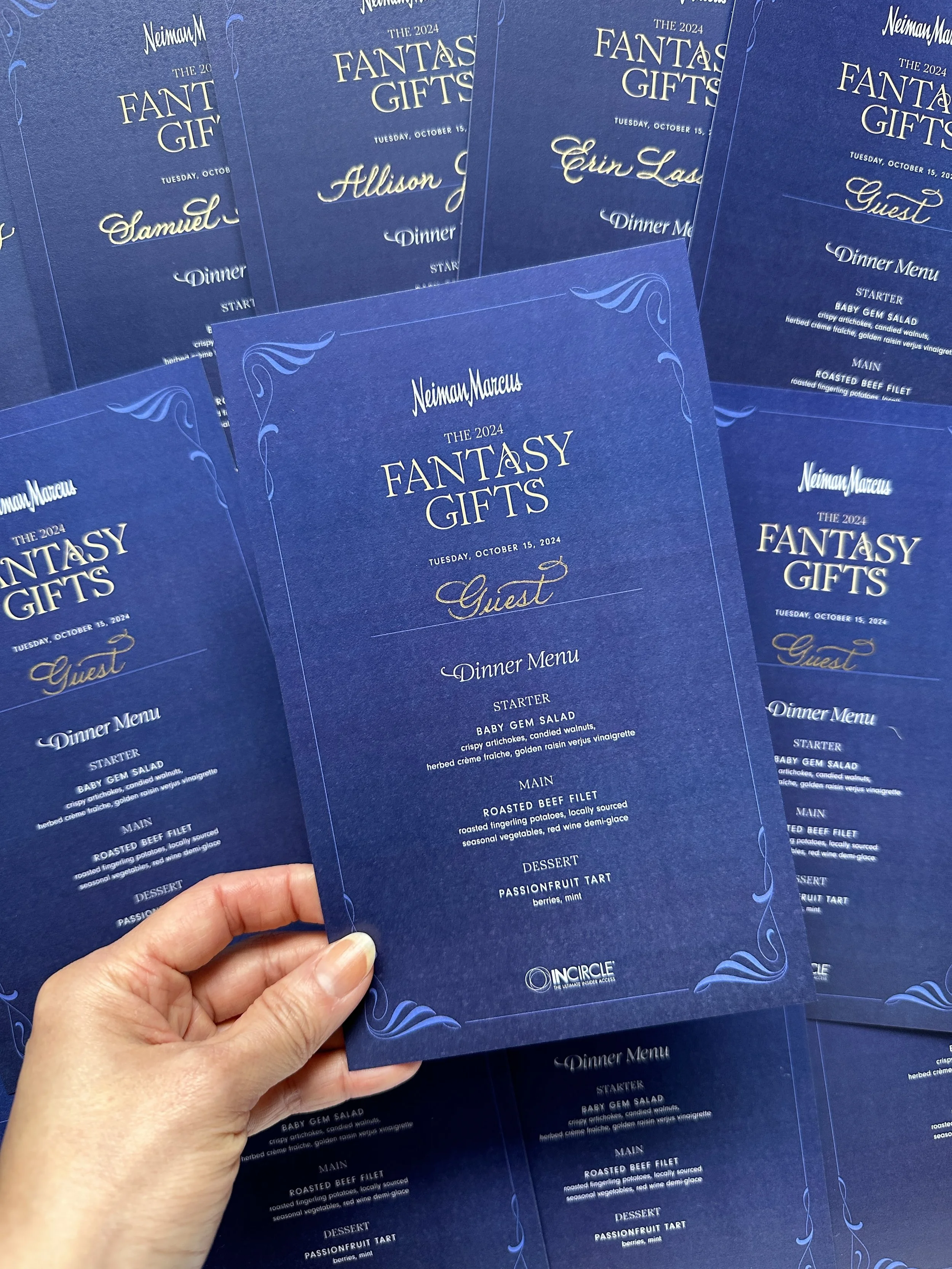 Los Angeles hand written calligraphy place cards