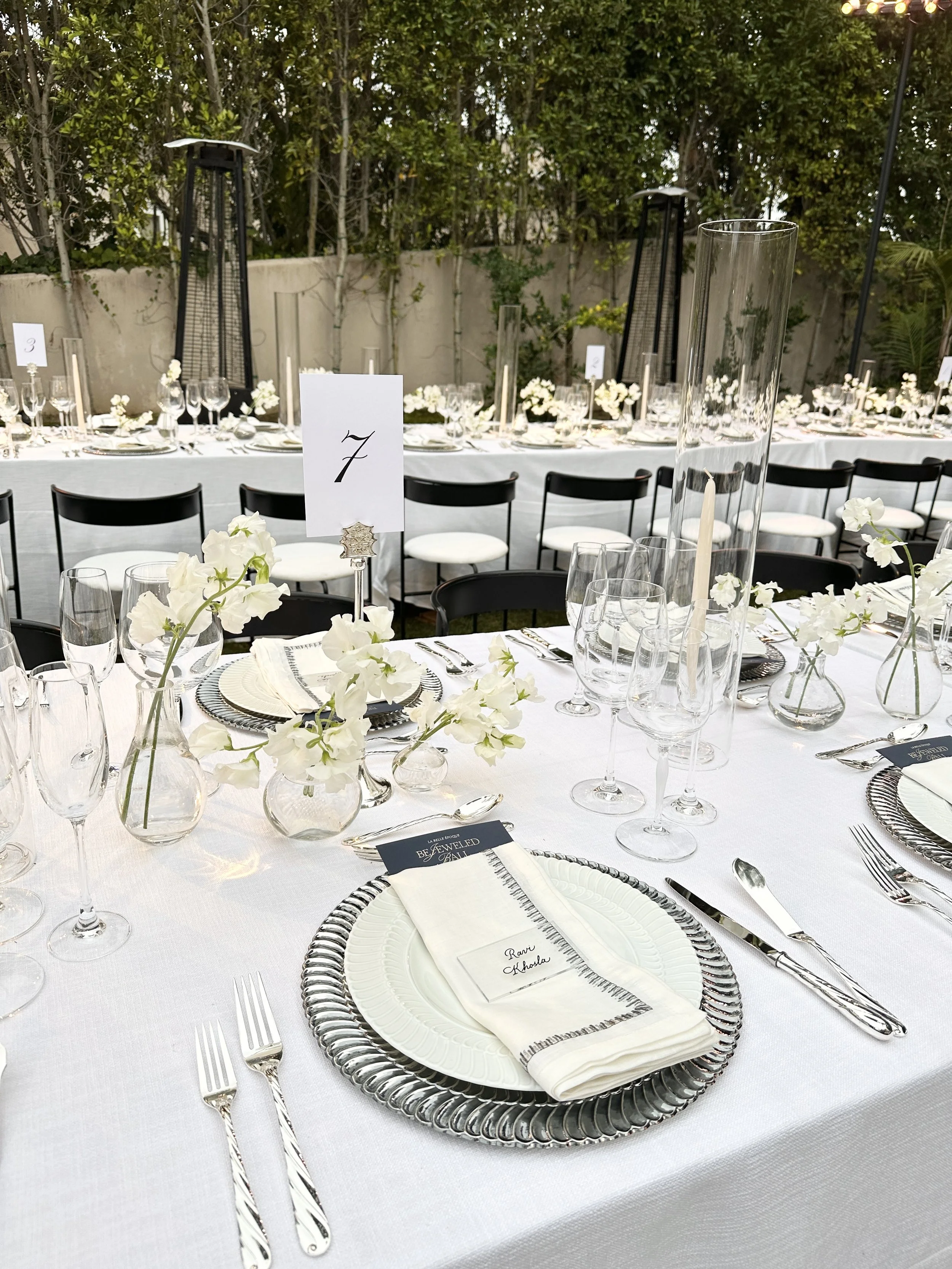 Los Angeles hand written calligraphy place cards