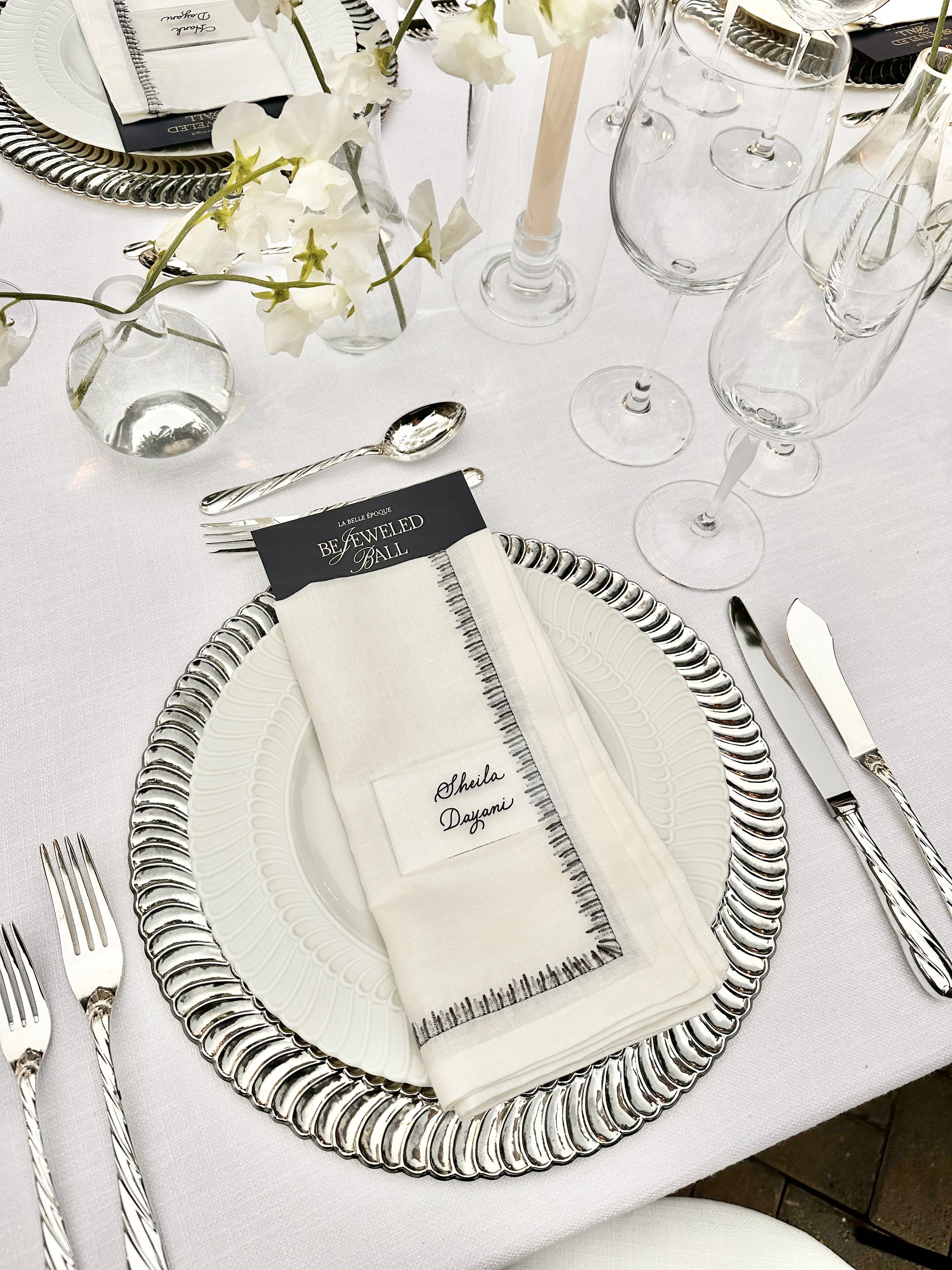 Los Angeles hand written calligraphy place cards