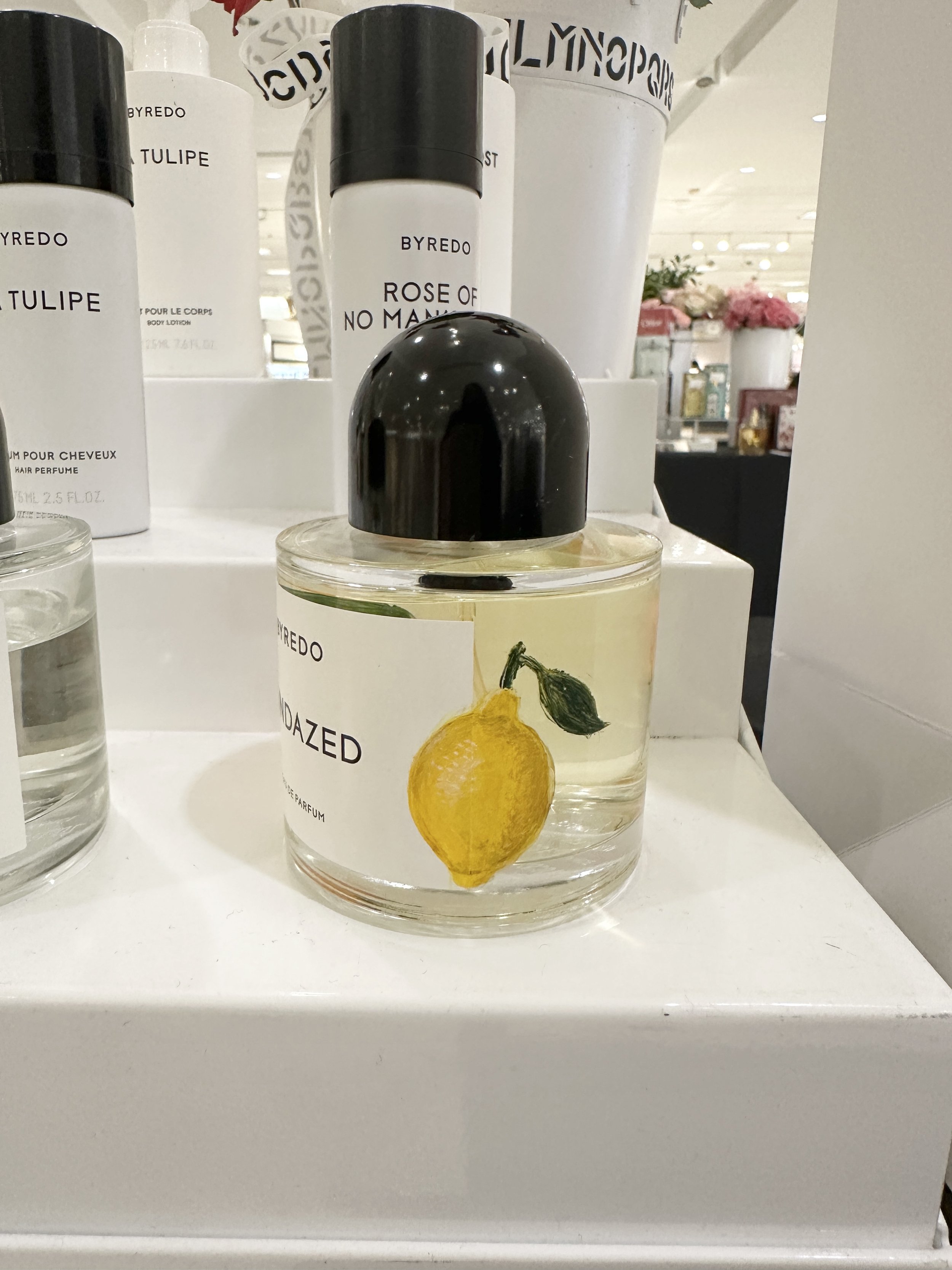 Los Angeles hand painted fragrance bottle