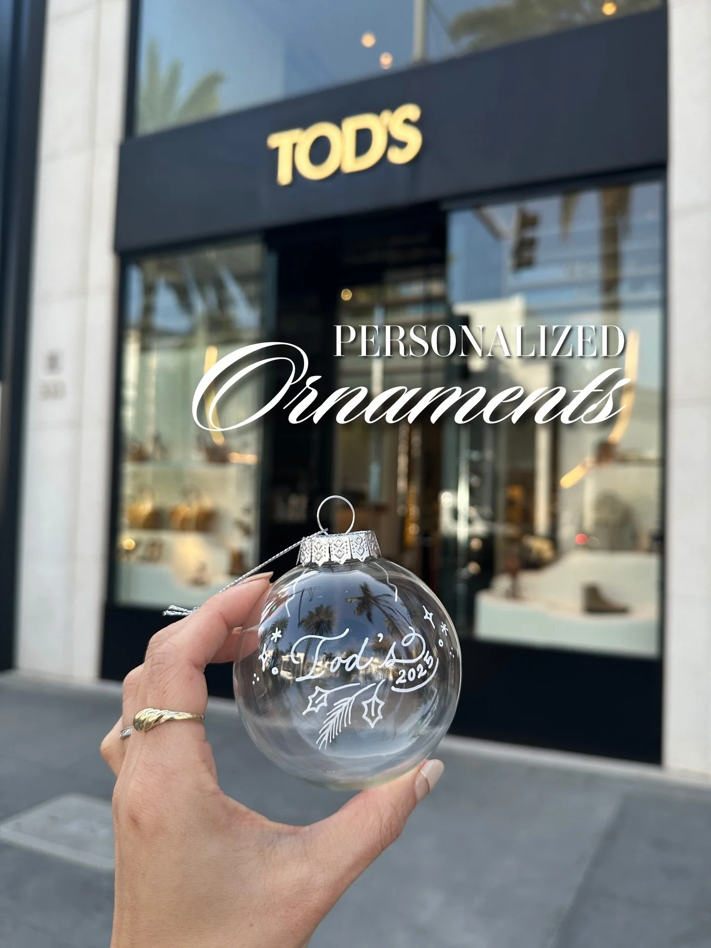 There&rsquo;s something magical about personalization during the holidays&mdash;especially ornaments. I love knowing these hand-lettered pieces become part of family traditions and Christmas memories. I personalized glass ornaments for Tod&rsquo;s ho