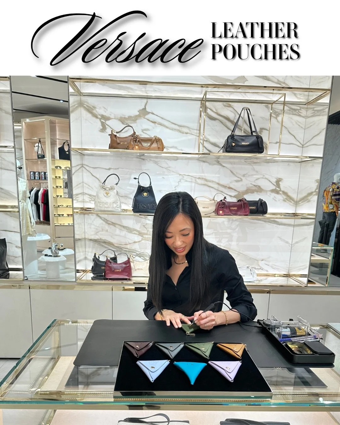It was an honor to return to Versace to elevate their client appreciation experience by personalizing their leather Medusa leather pouches with hot foil. 

#losangelesengraver #losangelescalligrapher #hotfoilcalligraphy