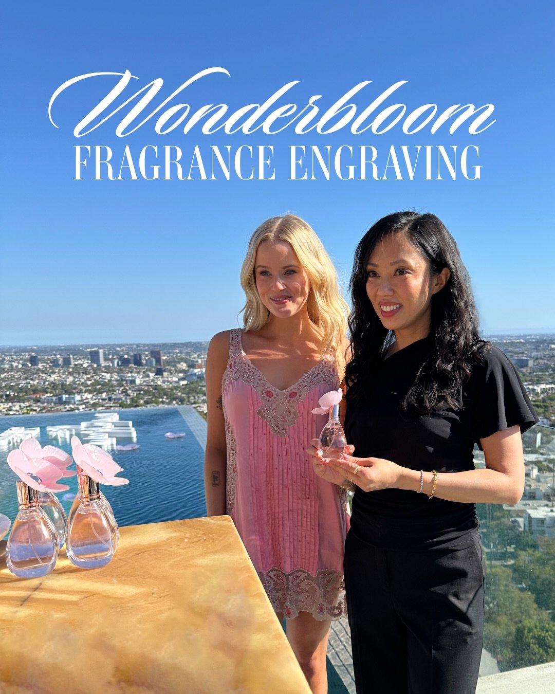 The launch of the new Vince Camuto Wonderbloom fragrance event was stunning with its epic Los Angeles views. 😎

We elevated the gifting experience by hand engraving each fragrance, then filling each engraving with rose gold for an extra pop of color