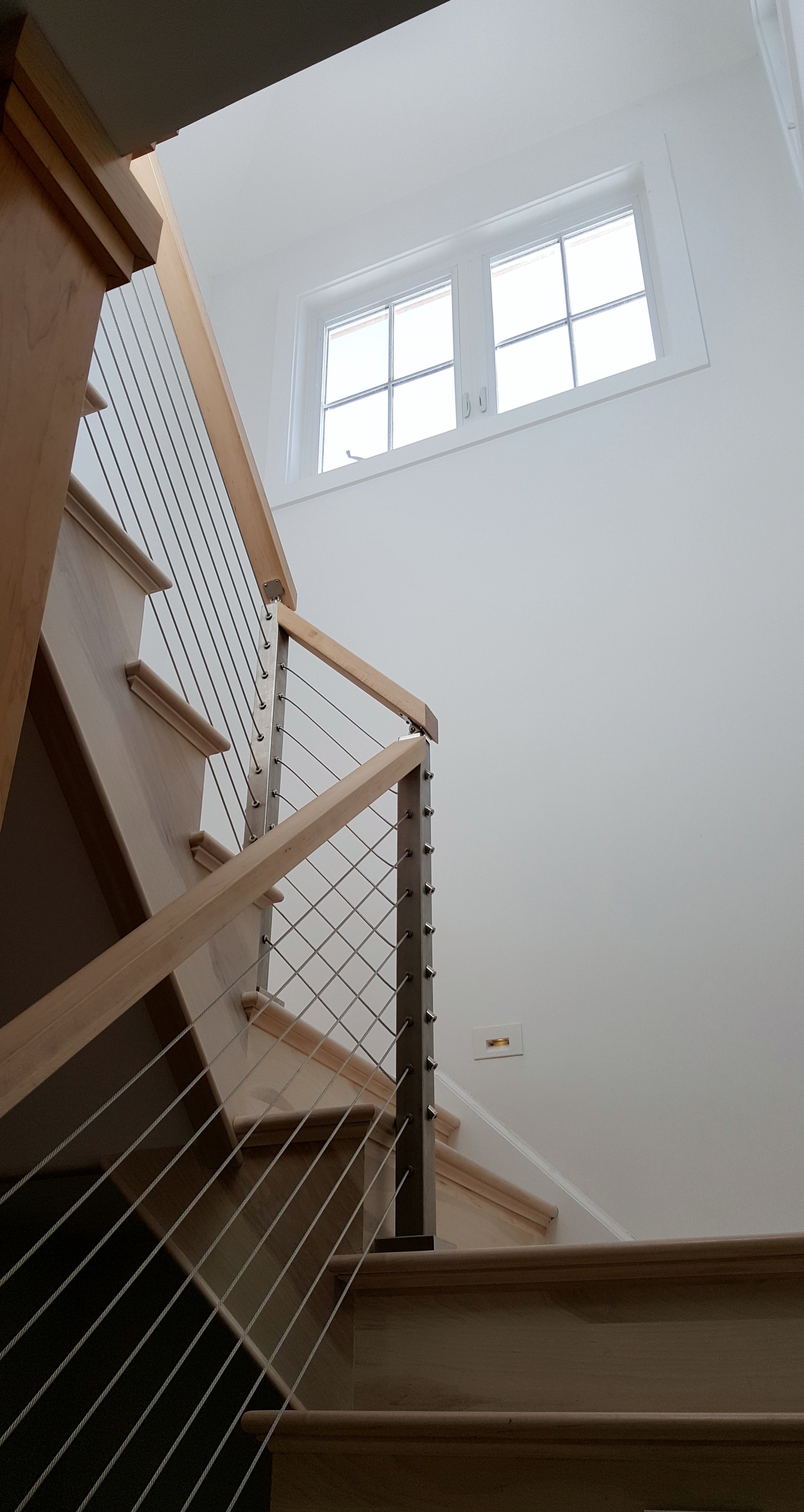 Greenwich, CT New Custom Staircase with "invisible" railing
