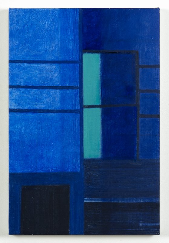  “Window“ (Blue green)  2021  18 x 12” inches.  Oil on linen. 