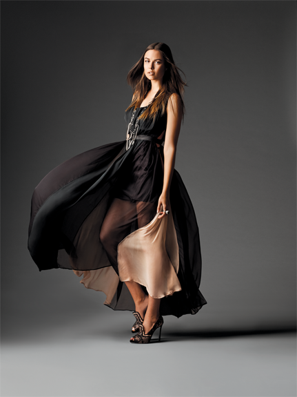  Megan Swansen's silk paneled gown was featured in Philadelphia Magazine's first ever Fashion Project competition. 