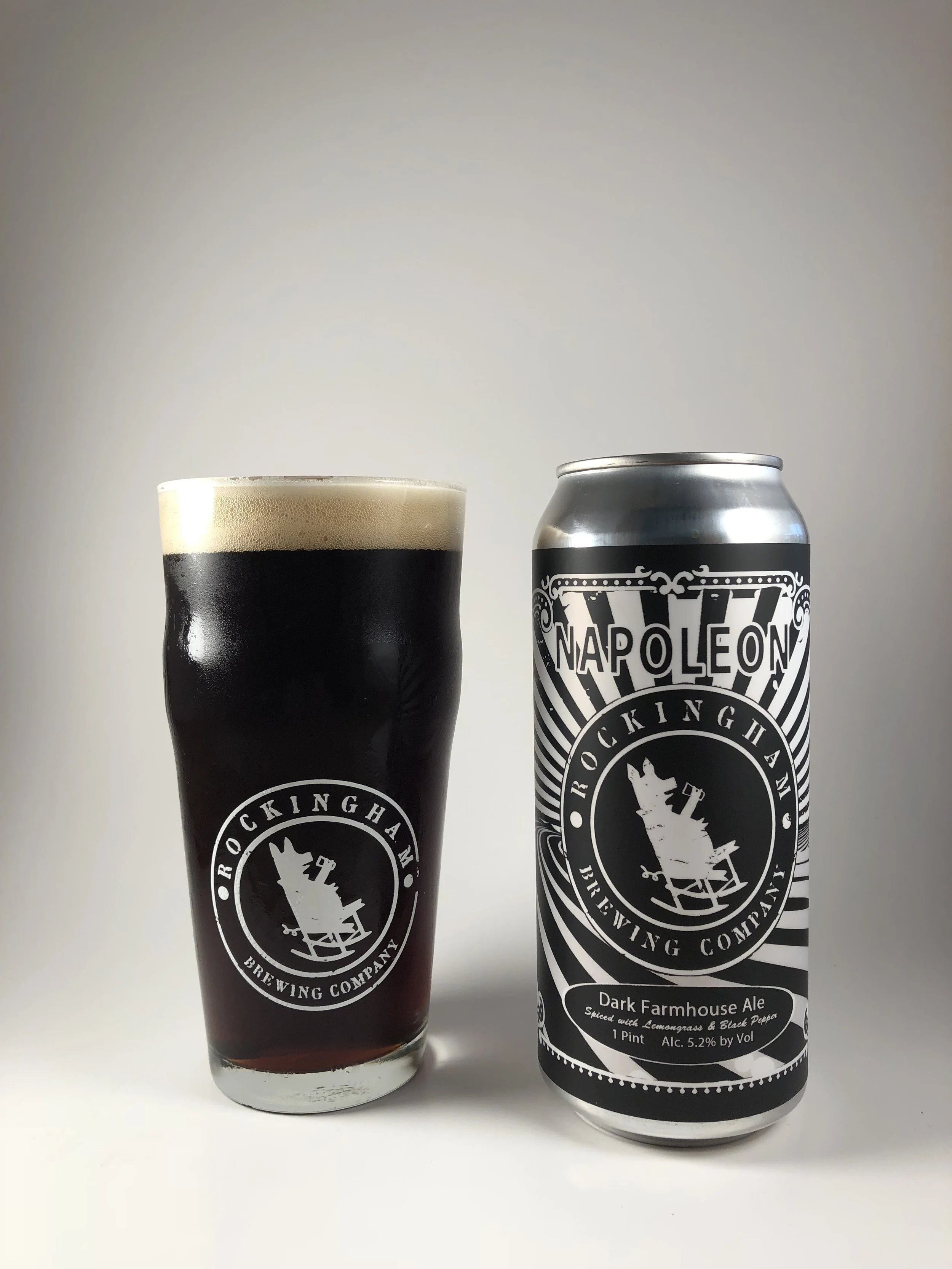 Napoleon Dark Farmhouse Ale 5.2% ABV Mildly spiced with lemongrass & black pepper