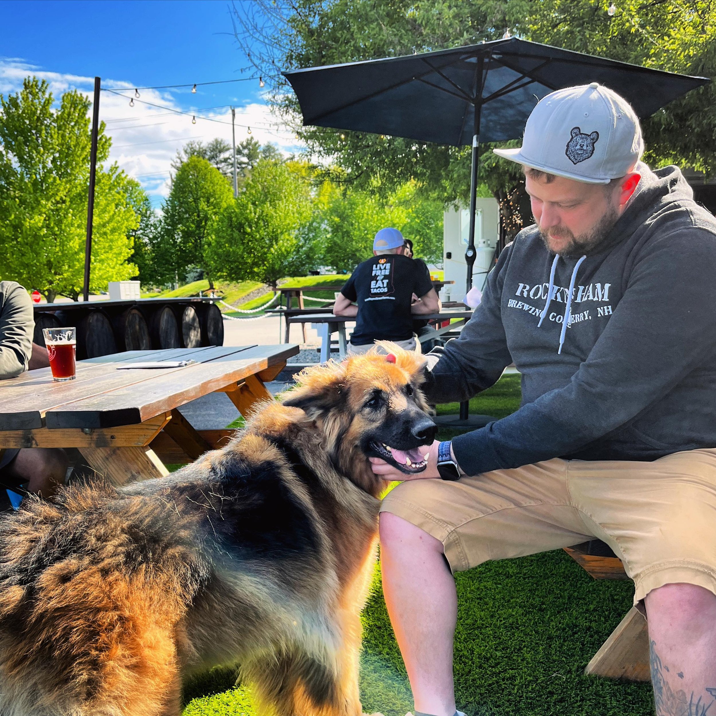 It&rsquo;s a beautiful day on the patio. Grab your best friend &amp; join us!
.
We&rsquo;ve got @analogpizzaco tonight, @walkinggourmetnh Saturday &amp; @iberianempanadas  on Sunday.. And 15 freshies on tap as always!