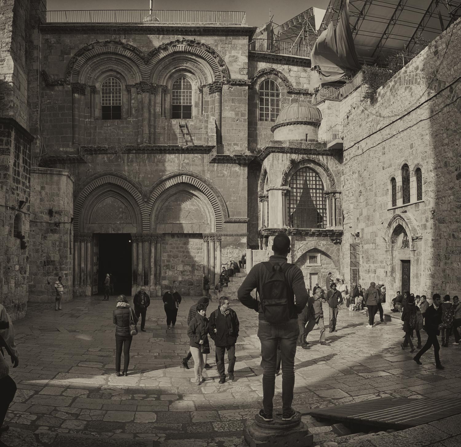  Out front at the Church of the Holy Sepulcher. 