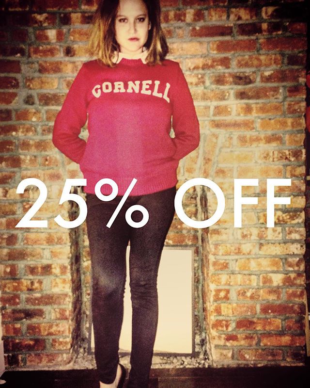 We're having a 25% off sale to celebrate the fall weather! Use code SWEATERSEASON at checkout! Ends 10/31. #sweaterseason #cornell