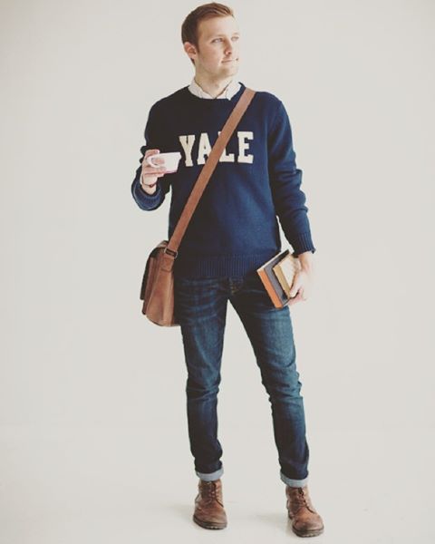 Dress smart with the #yale University Sweater by 1883 Clothing Co. Get yours today! #sweaterweather